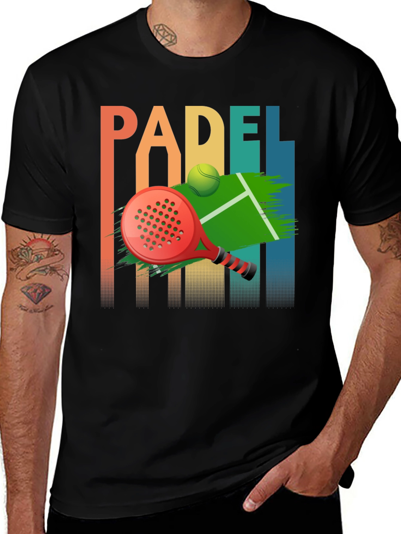 Variant 14 of Padel Retro Graphic T-Shirt