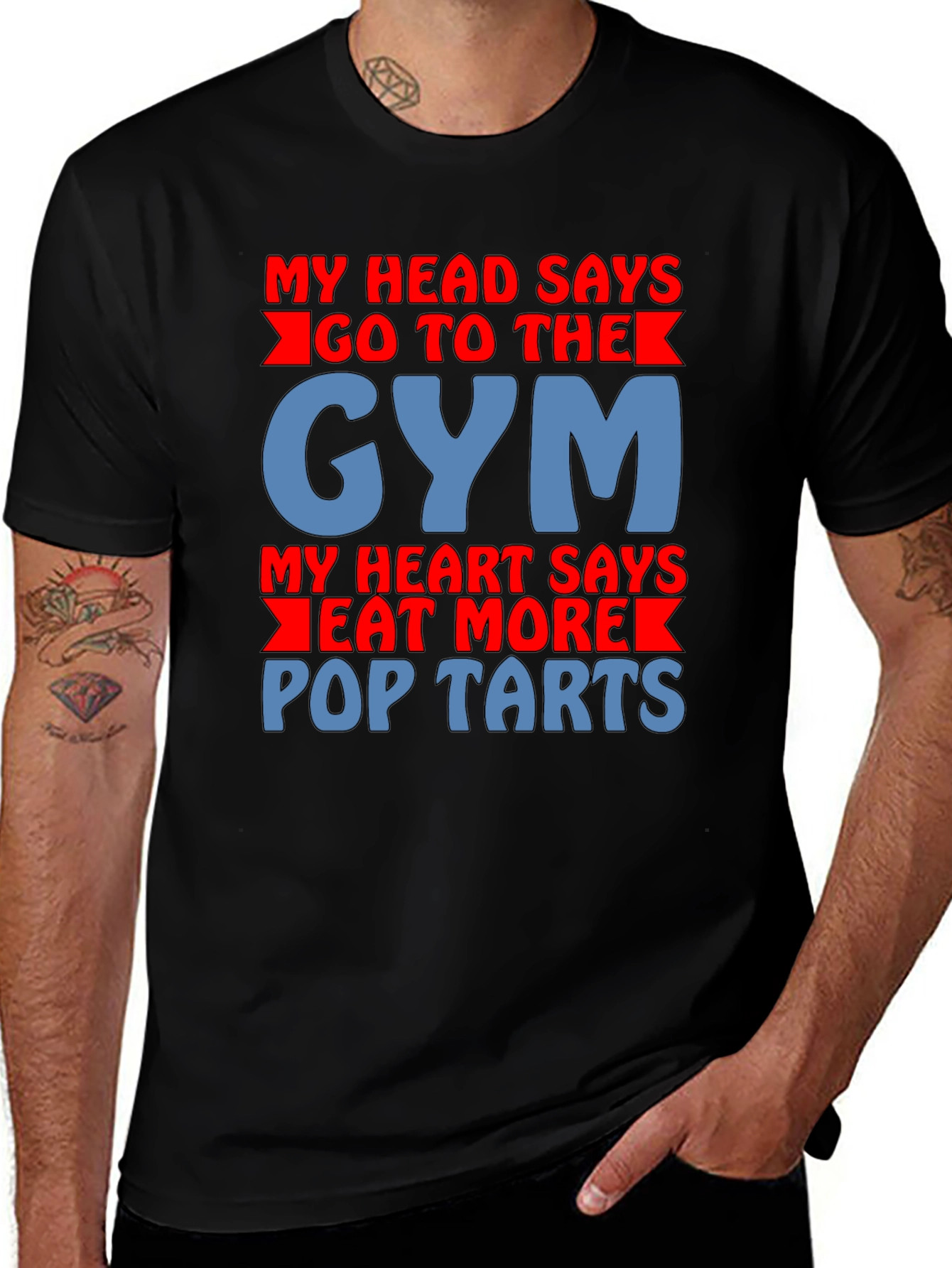 Variant 7 of Funny Gym vs Pop-Tarts Graphic T-Shirt