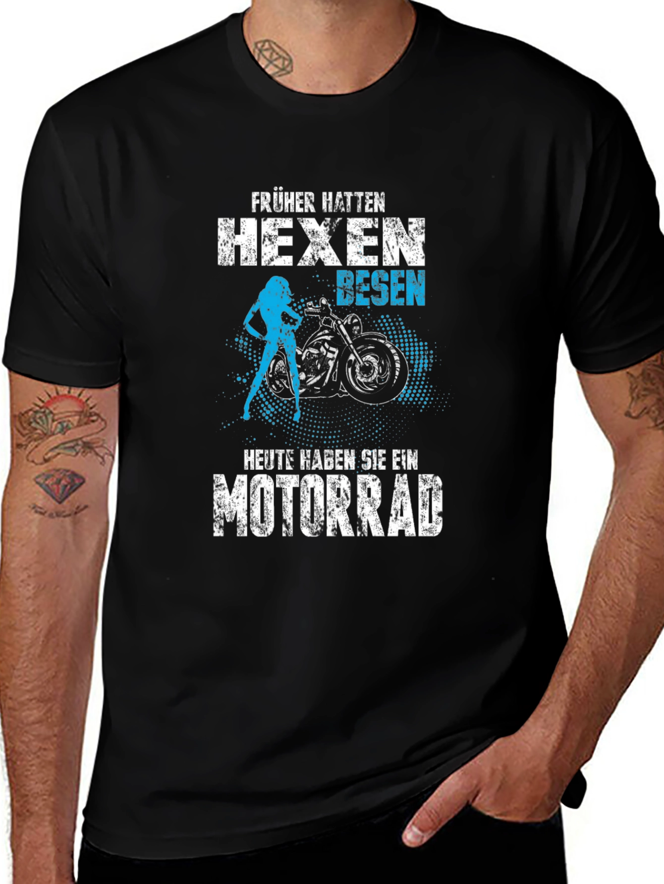 Variant 17 of Witches Motorcycle T-Shirt - Cool Biker Tee