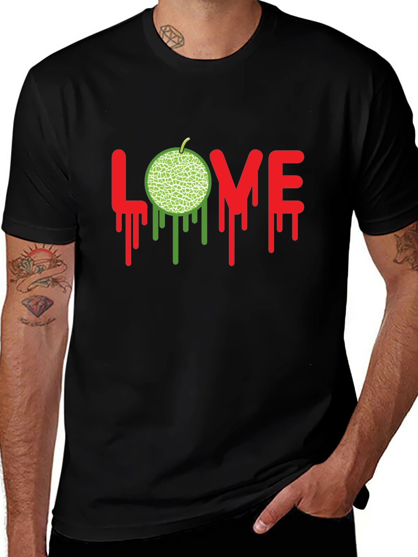 Variant 8 of Melon Love Graphic T-Shirt - Unique Fruit Design