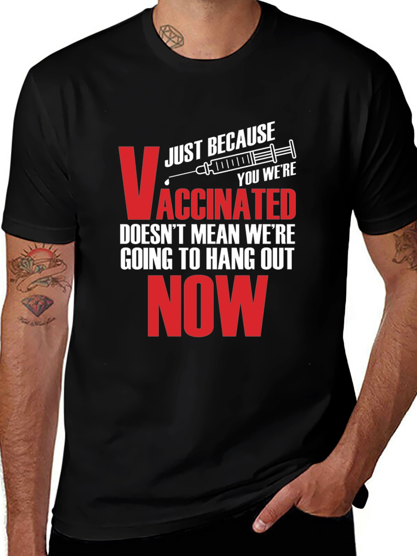 Variant 9 of Vaccinated Funny Sarcastic T-Shirt