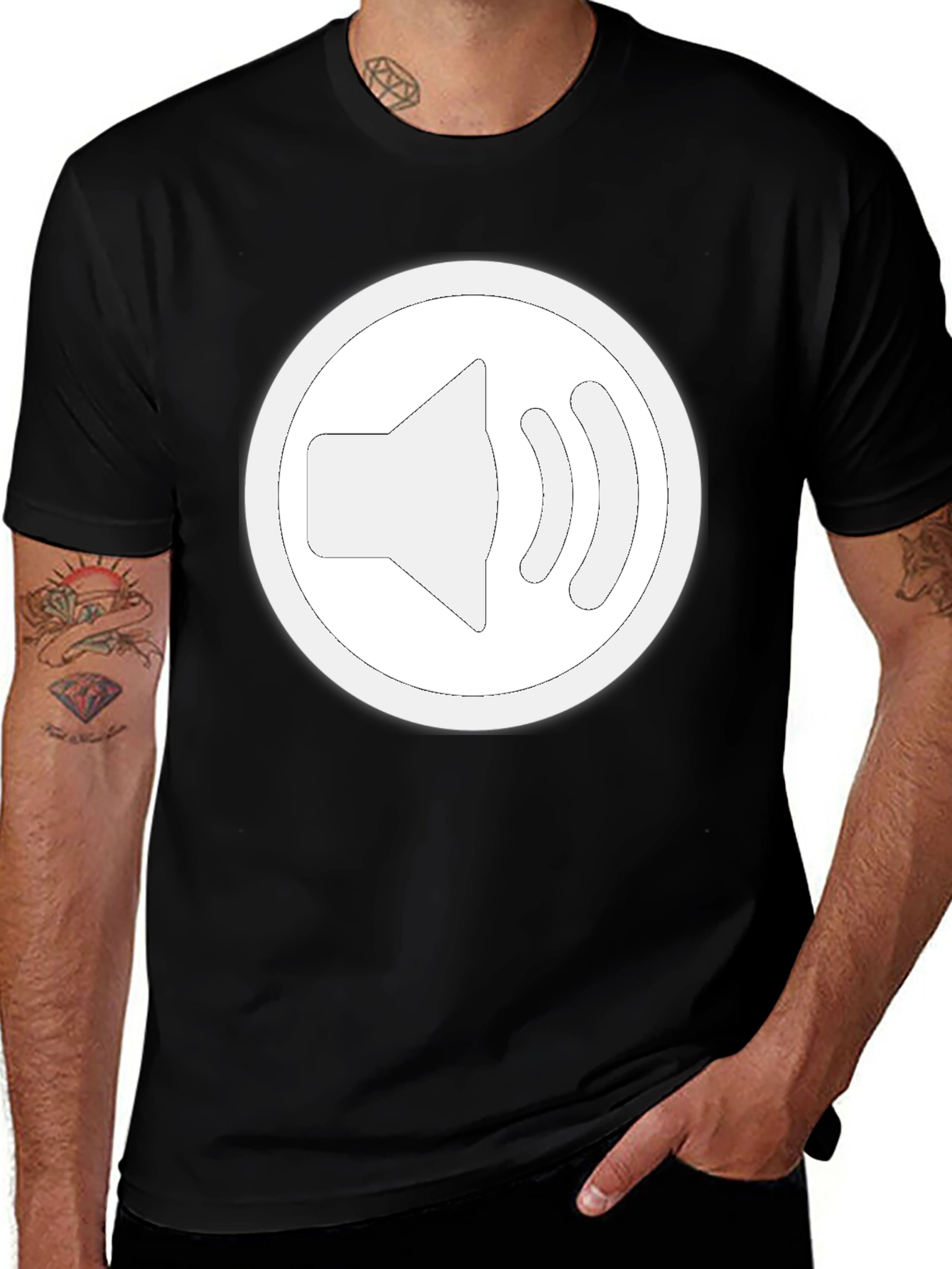 Variant 9 of Sound Icon Tee - Modern Graphic Black T-Shirt