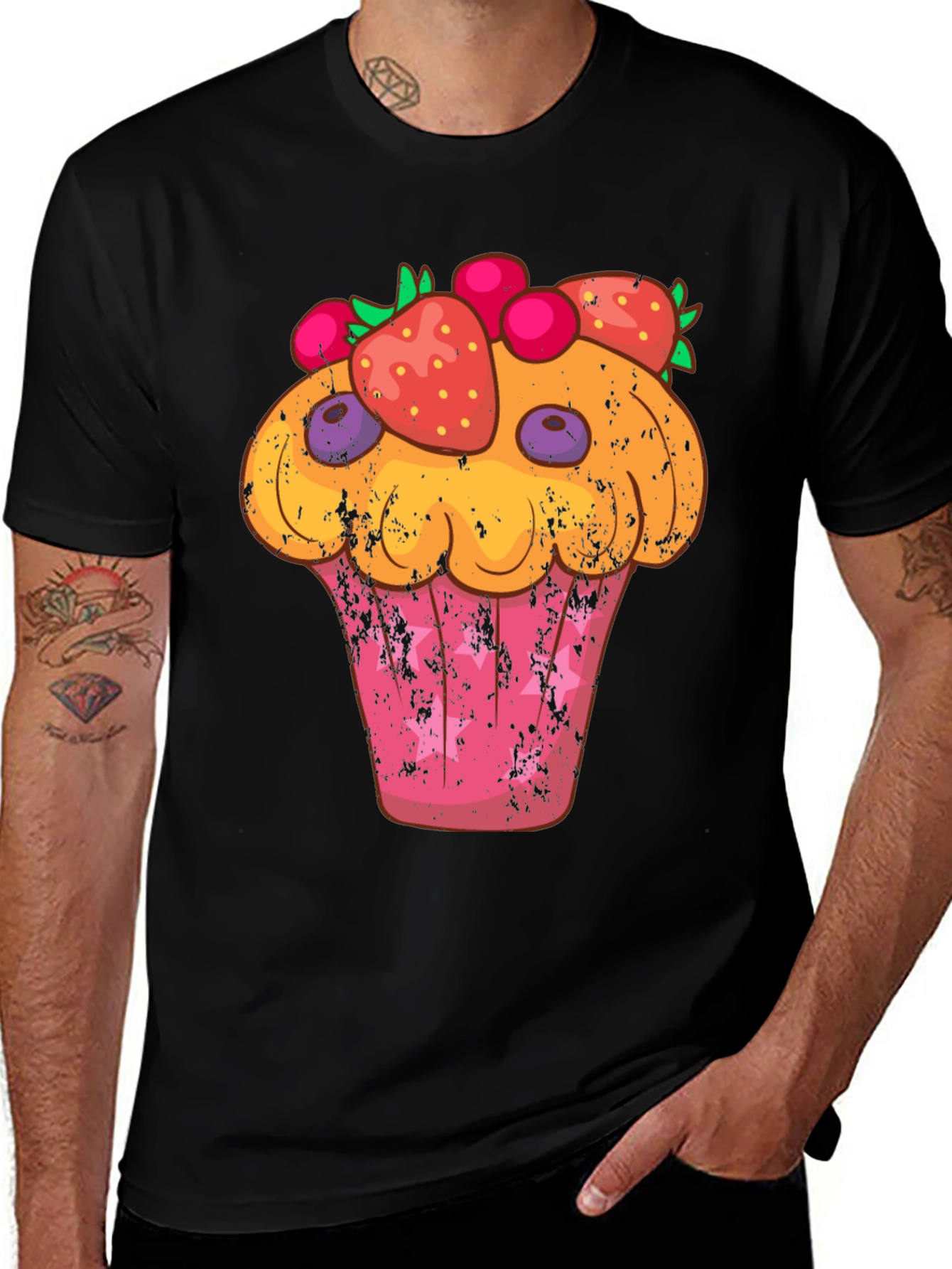 Variant 5 of Cupcake Graphic T-Shirt - Sweet Treat Design