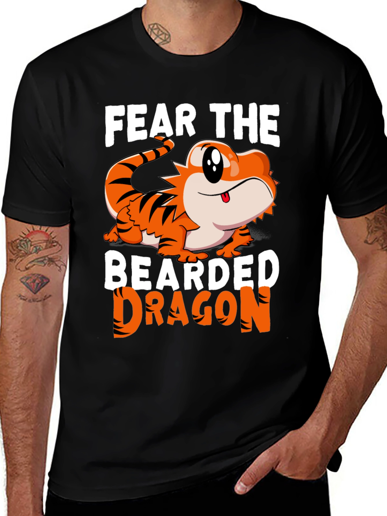 Variant 25 of Fear The Bearded Dragon T-Shirt, Funny Pet Reptile Tee