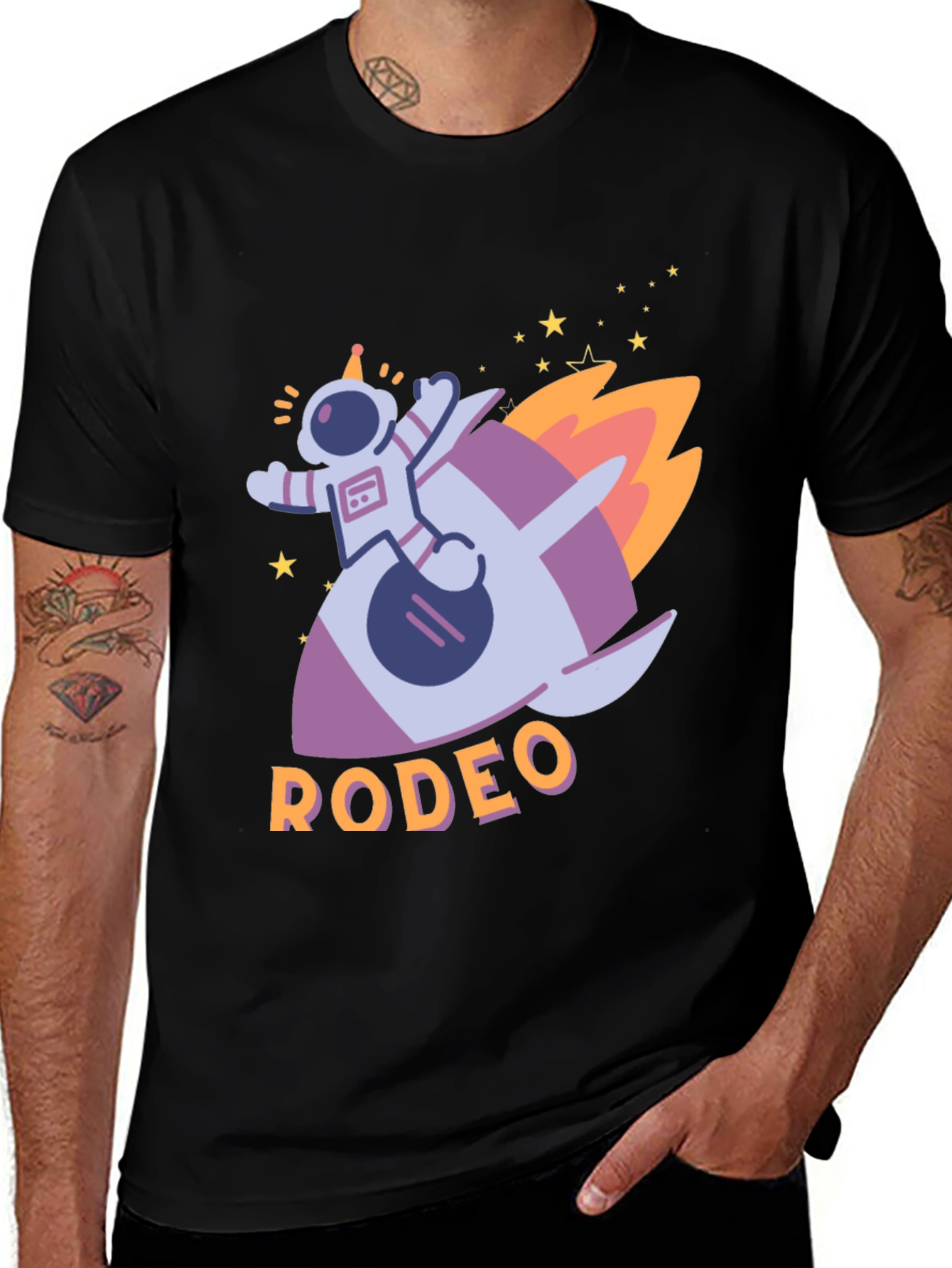 Variant 20 of Astronaut Rocket Rodeo Graphic T-Shirt
