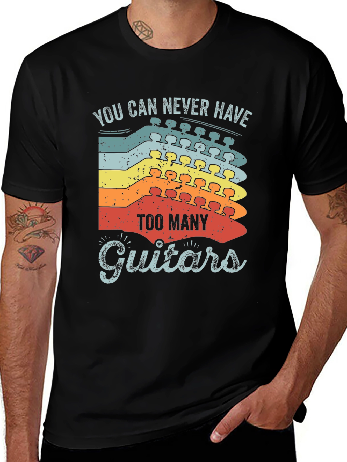 Variant 24 of Guitar Lover T-Shirt - Never Too Many Guitars