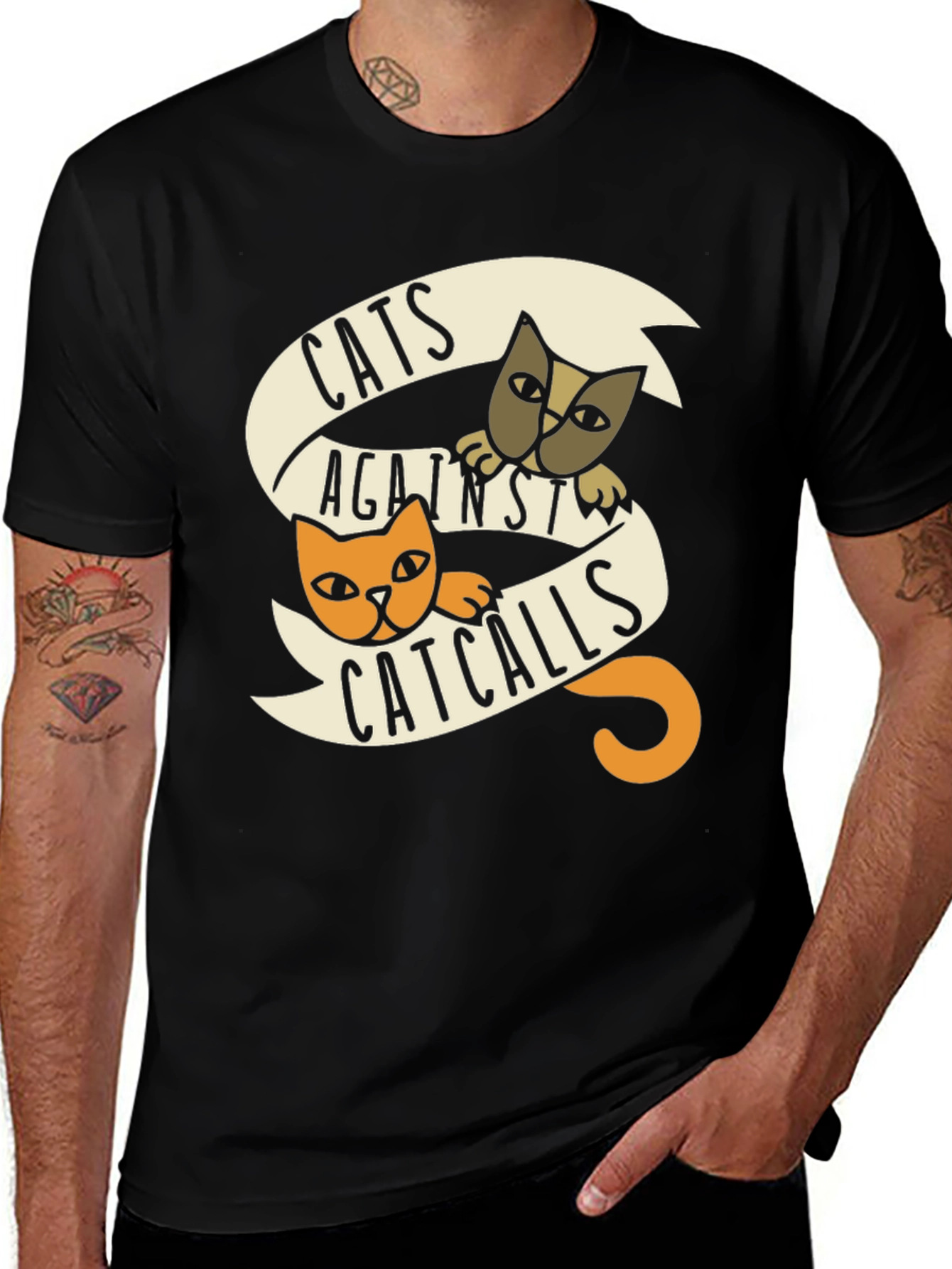 Variant 8 of Cats Against Catcalls Graphic Tee