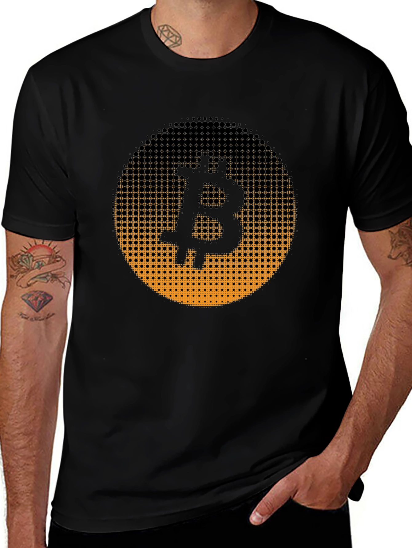 Variant 3 of Bitcoin Symbol Graphic T-Shirt - Crypto Currency Tee