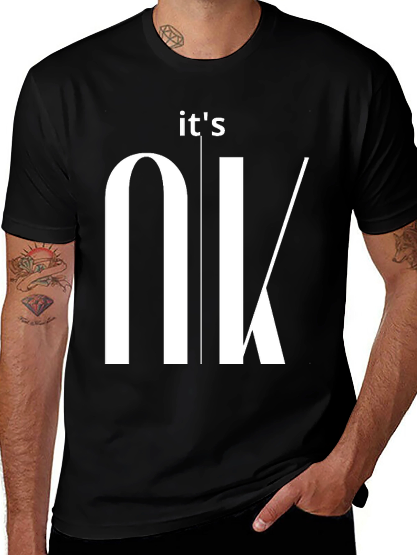 Variant 3 of It's OK Graphic T-Shirt - Modern Minimalist Design