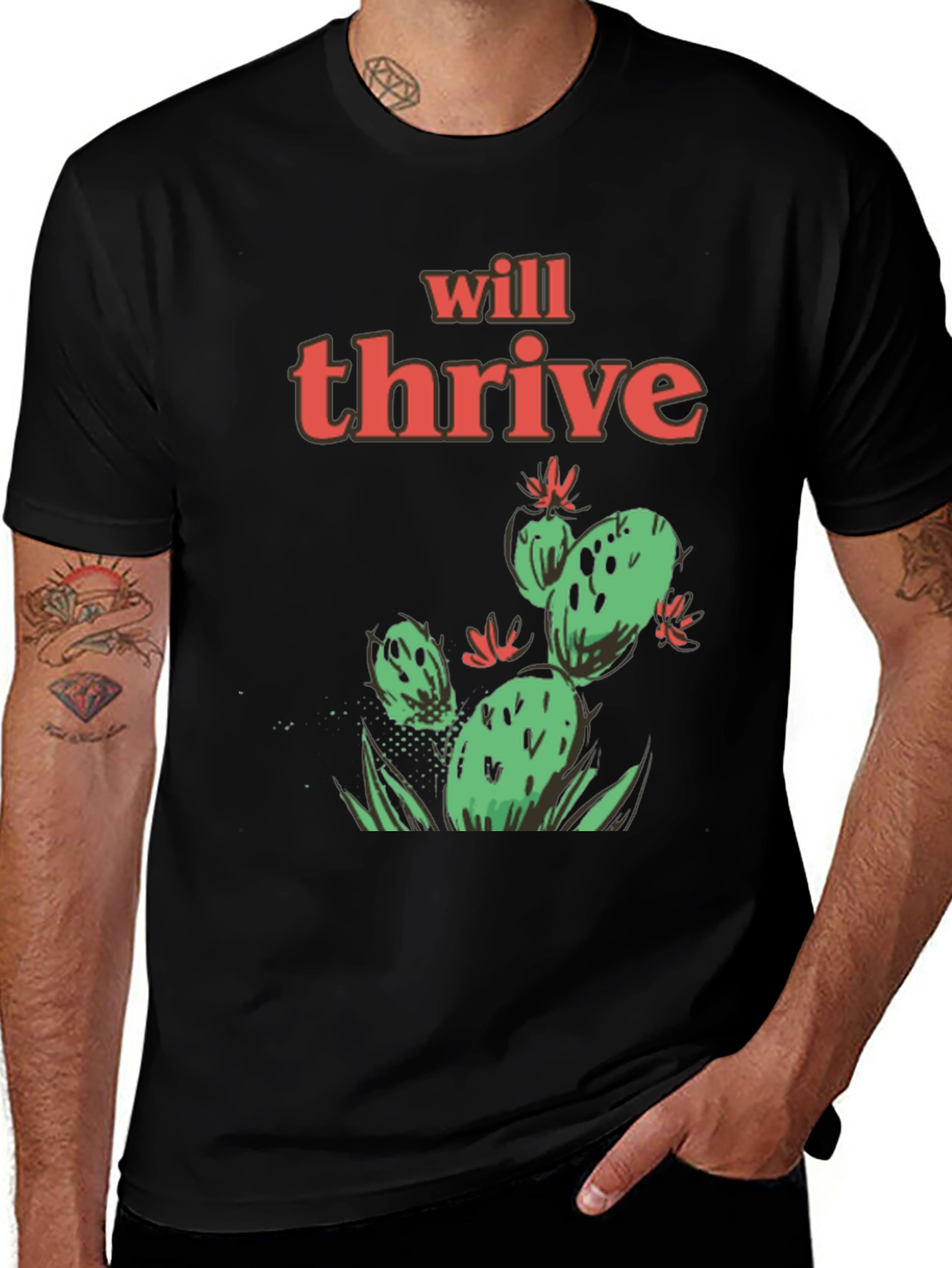 Variant 26 of Will Thrive Cactus Graphic Tee