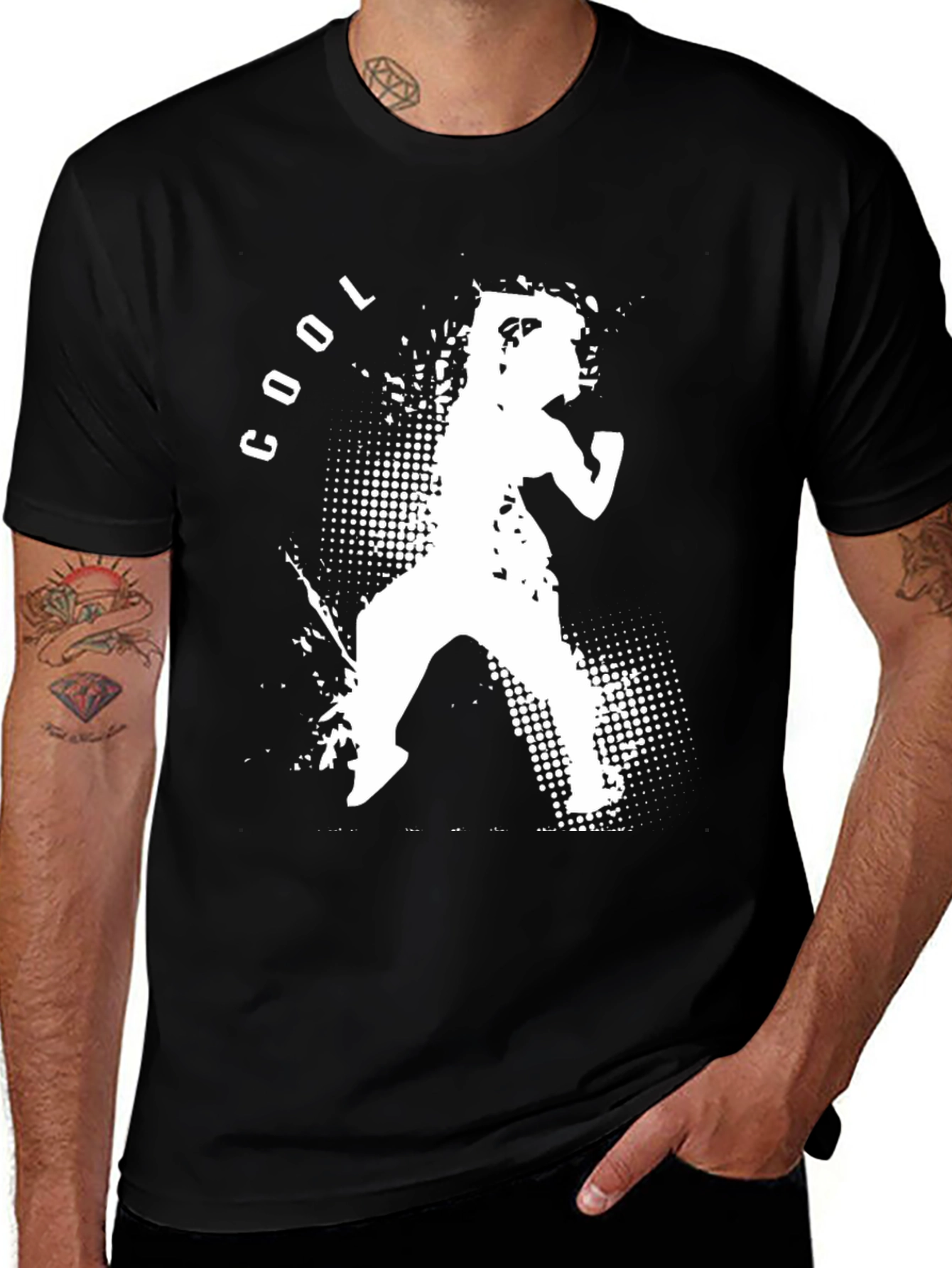 Variant 3 of Cool Silhouette Graphic Print T-Shirt
