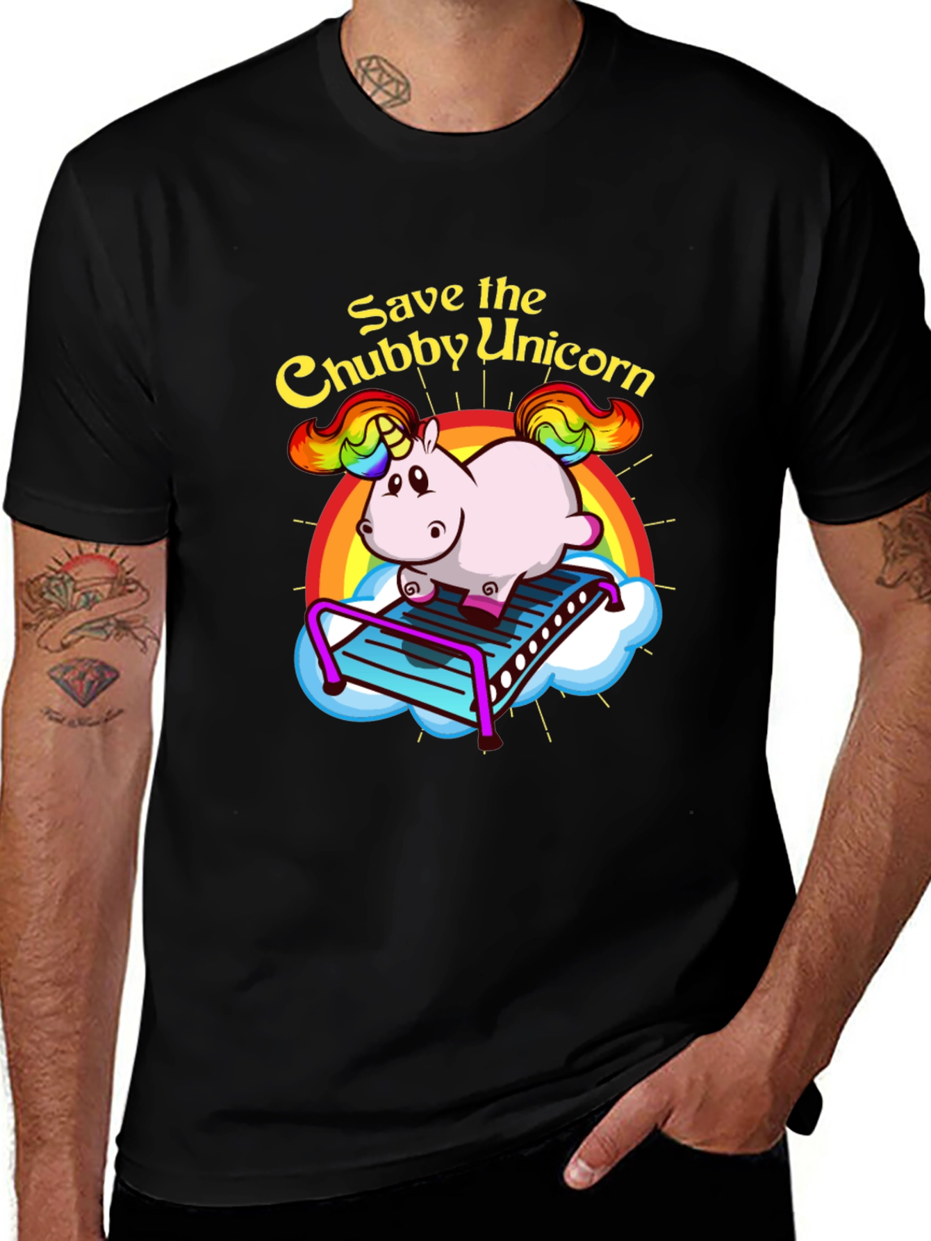Variant 15 of Save the Chubby Unicorn Graphic Tee