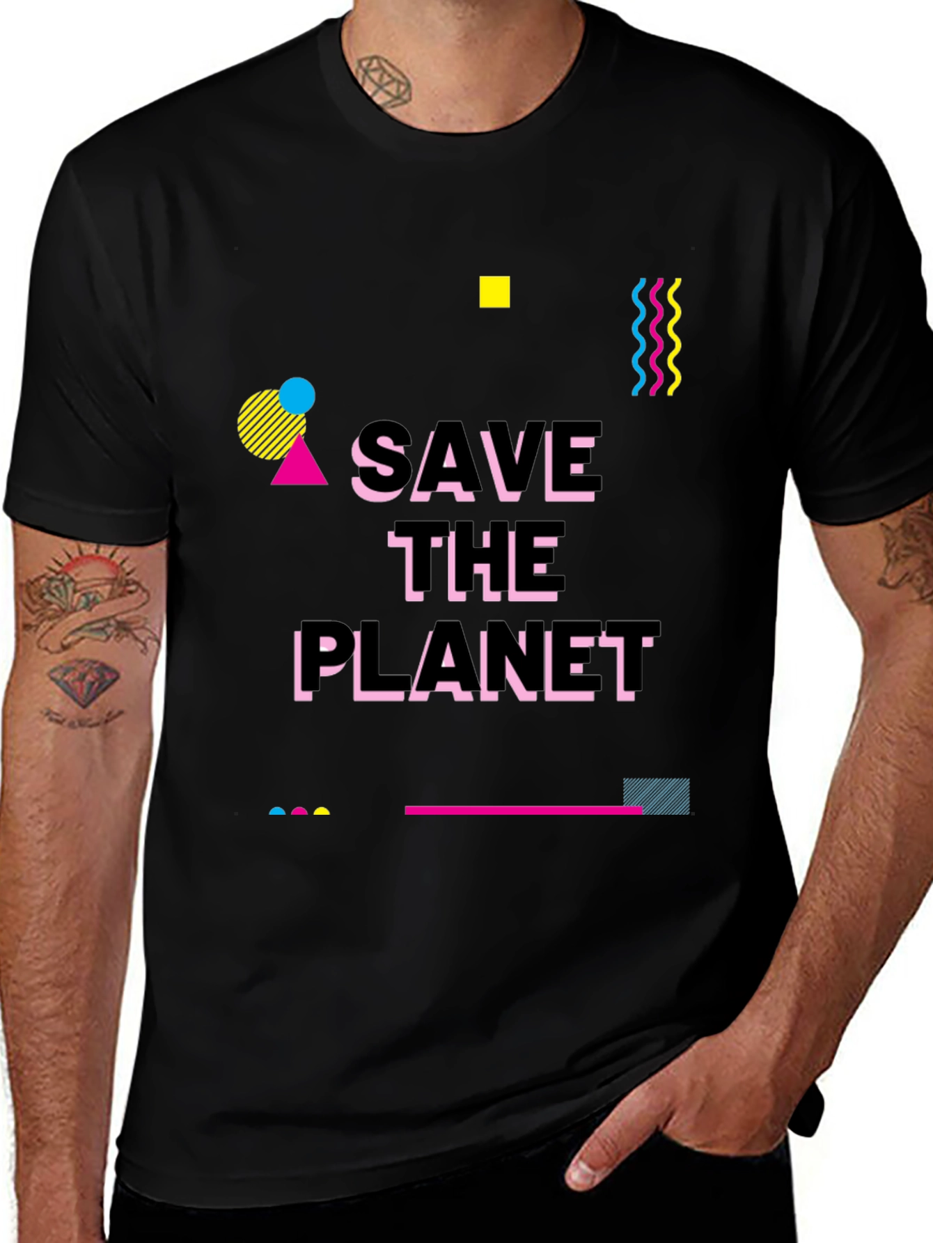Variant 22 of Retro Save the Planet Graphic T-Shirt