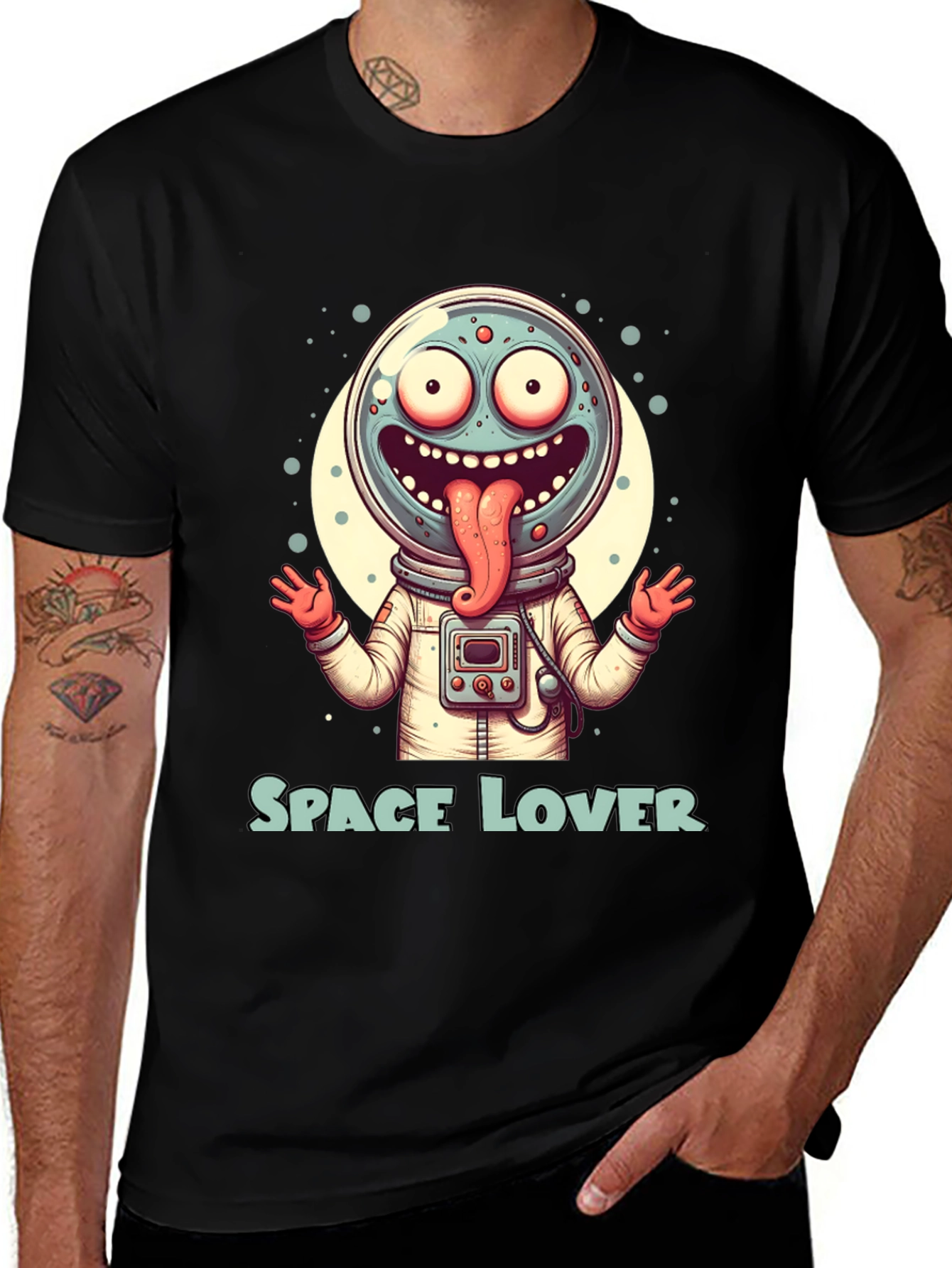 Variant 24 of Space Lover Graphic T-Shirt - Funny Alien Design