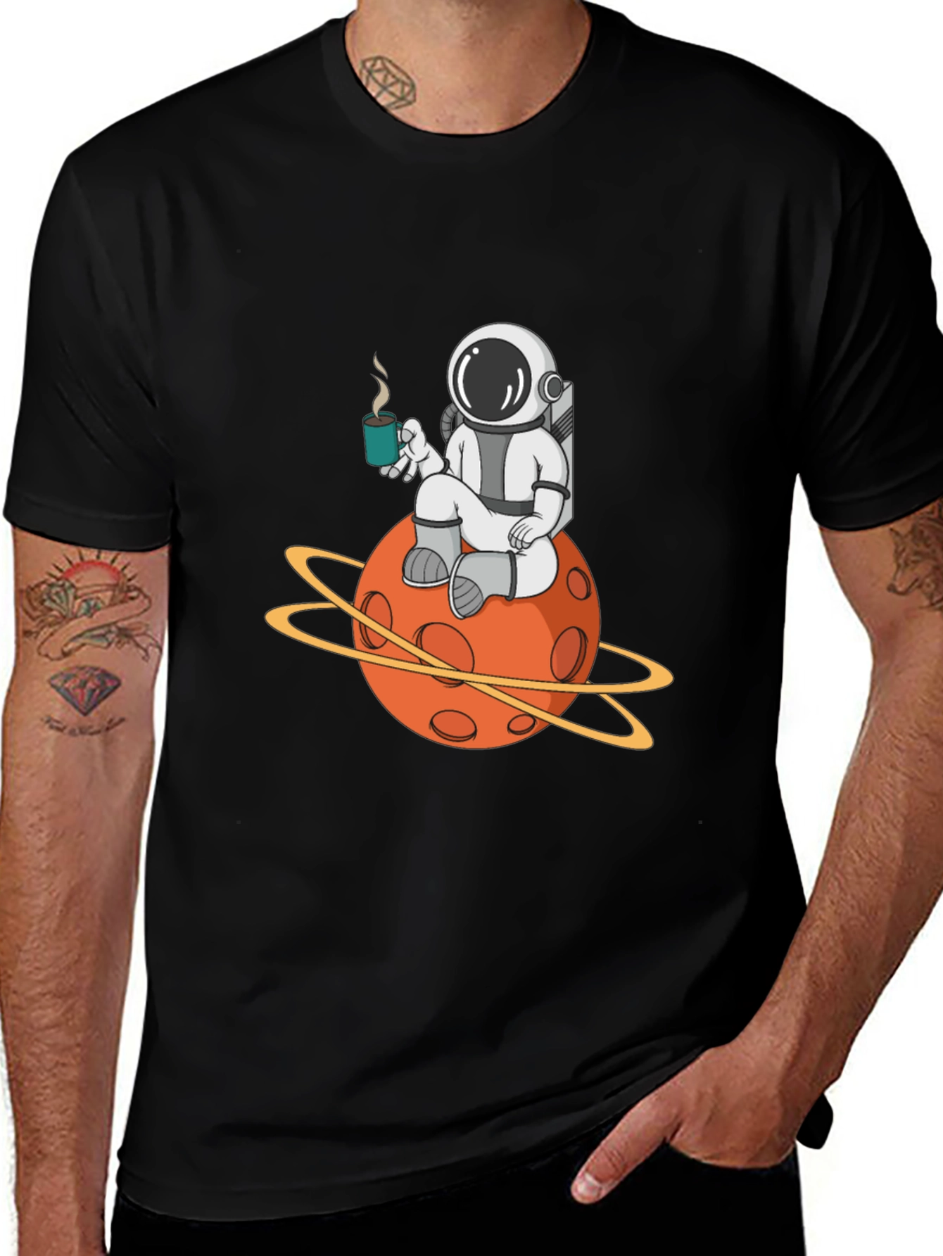 Variant 14 of Astronaut Planet Graphic Tee - Cool Space Design