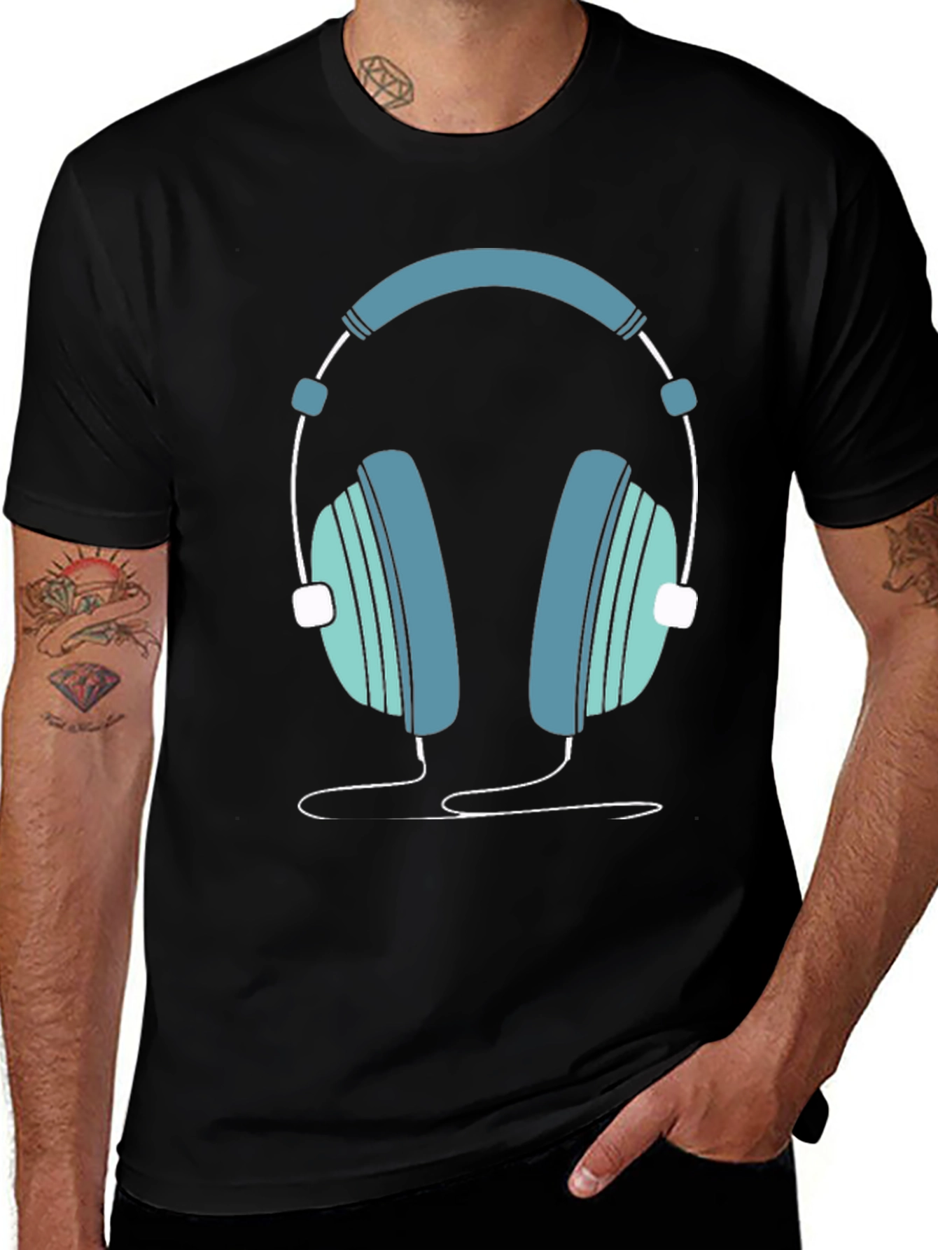 Variant 29 of Cool Headphones Graphic Tee - Modern Style