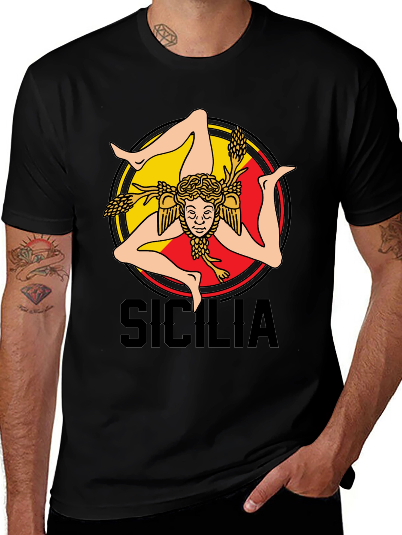 Sicilia T-Shirt - Trinacria Symbol