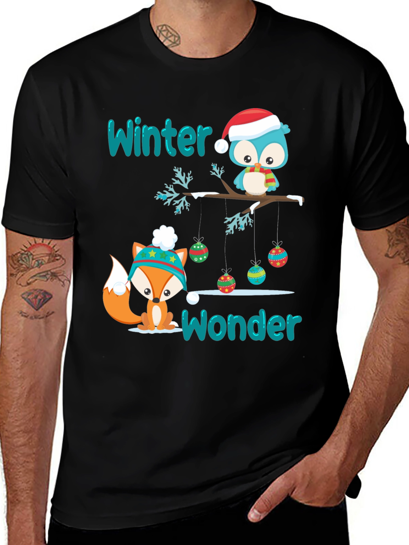 Variant 14 of Winter Wonder T-Shirt - Cute Cartoon Animals