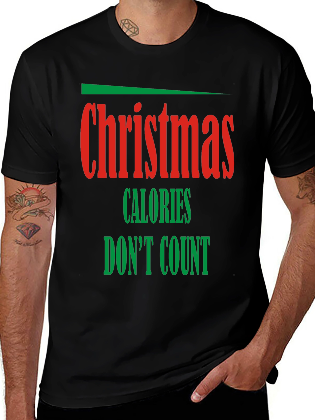 Funny Christmas Calories Don't Count Holiday T-Shirt