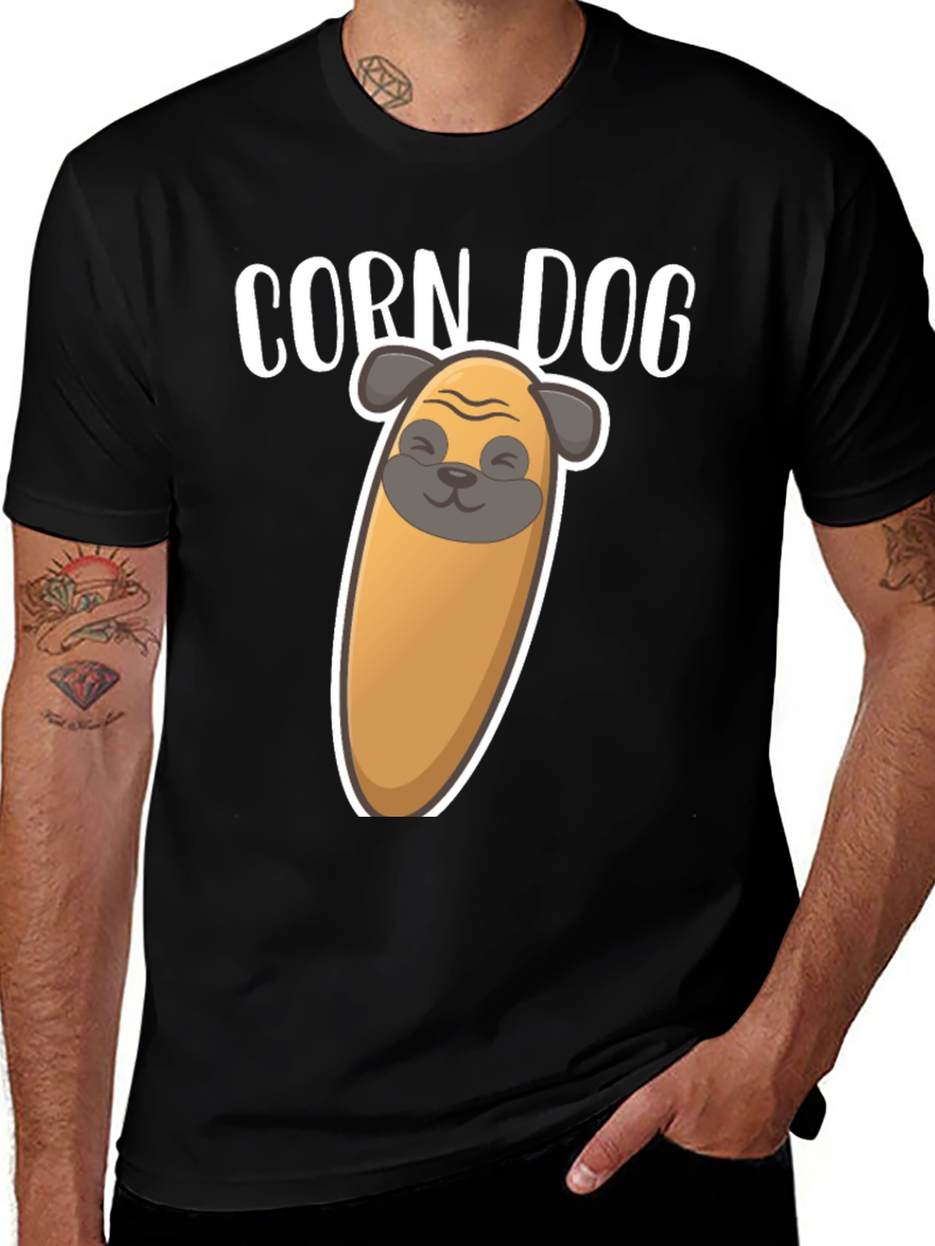 Variant 17 of Corn Dog Funny Graphic T-Shirt