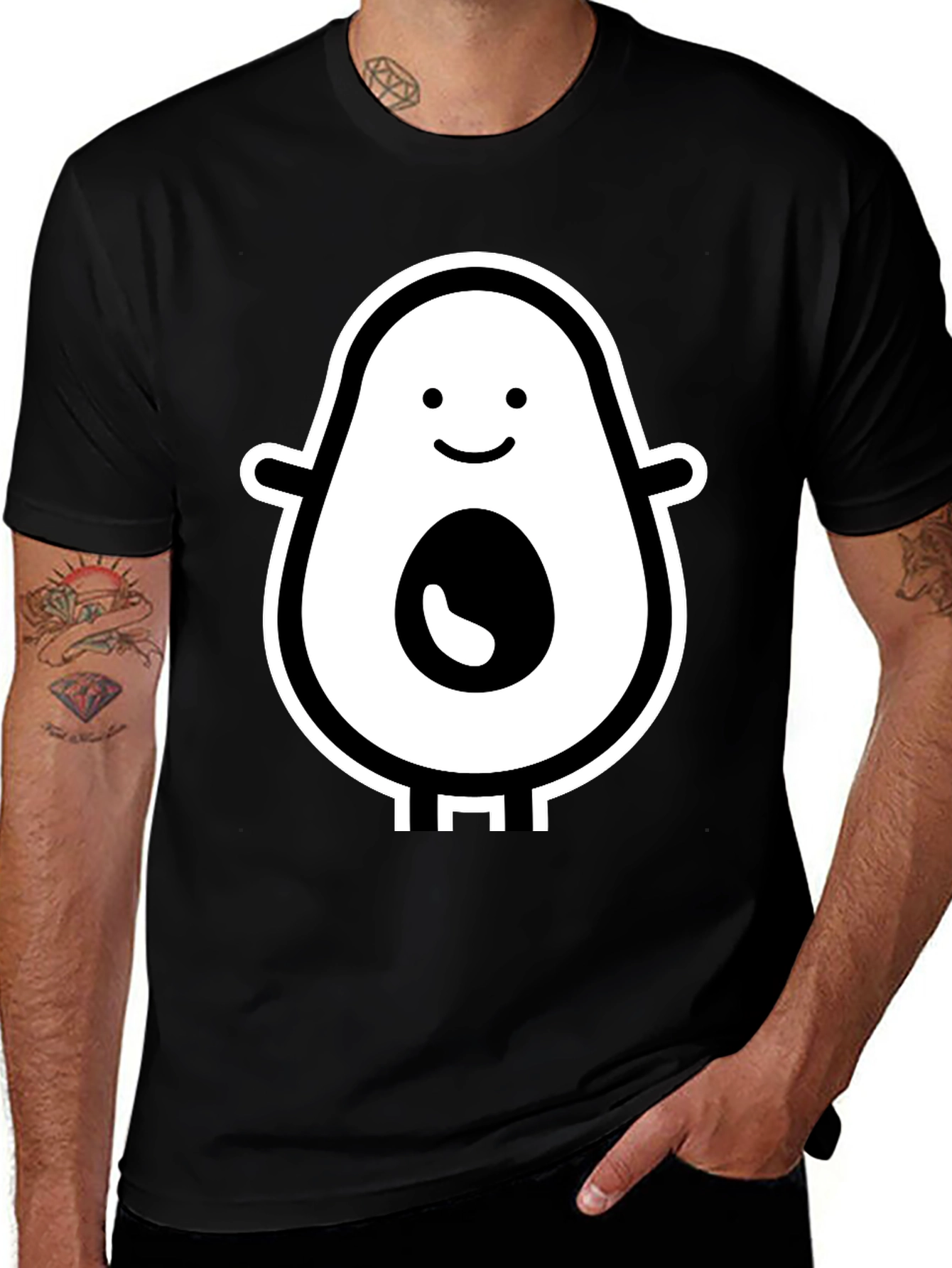 Variant 19 of Funny Avocado T-Shirt - Cute Cartoon Fruit Tee