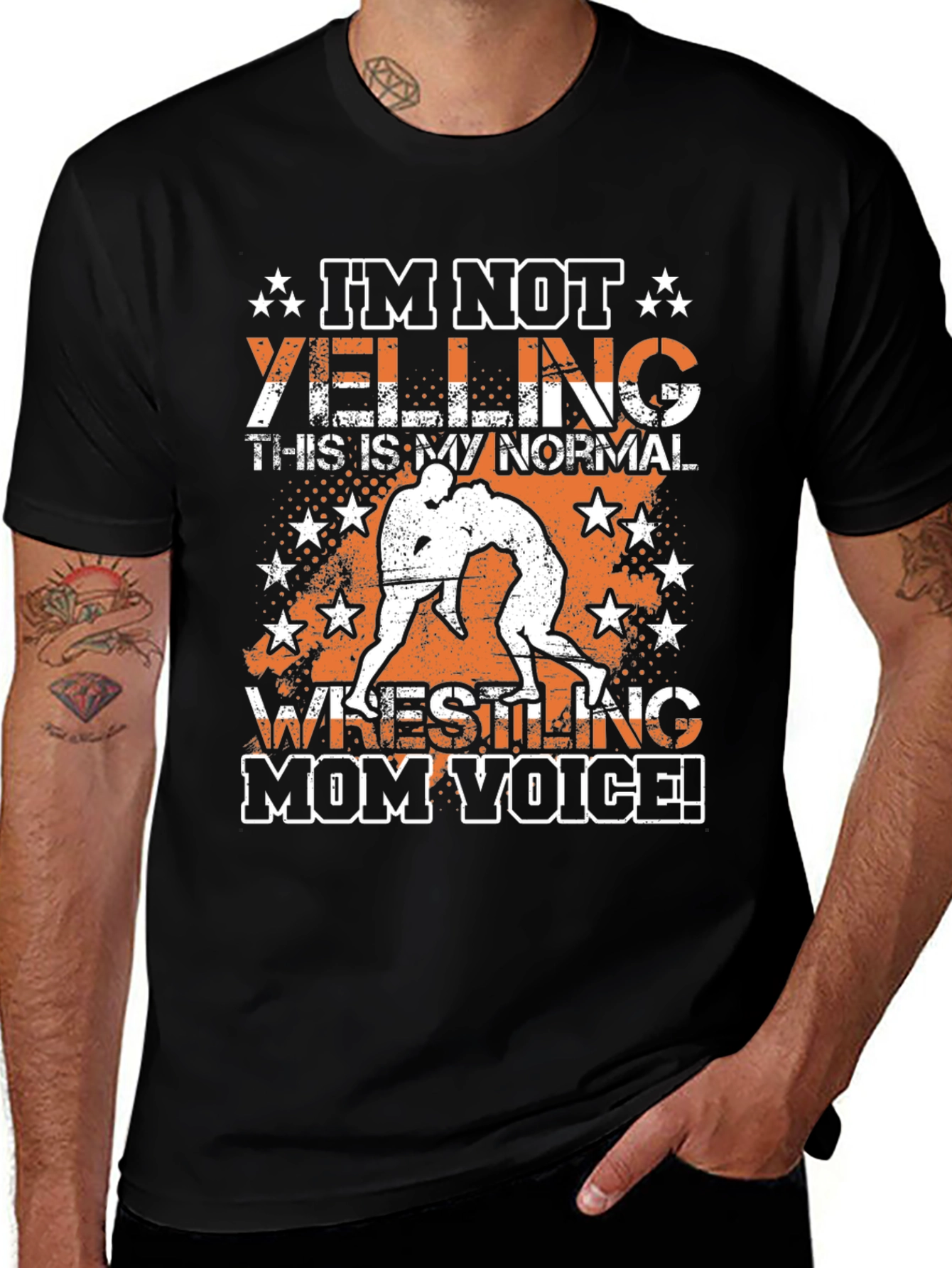Variant 12 of Wrestling Mom Voice Graphic Tee