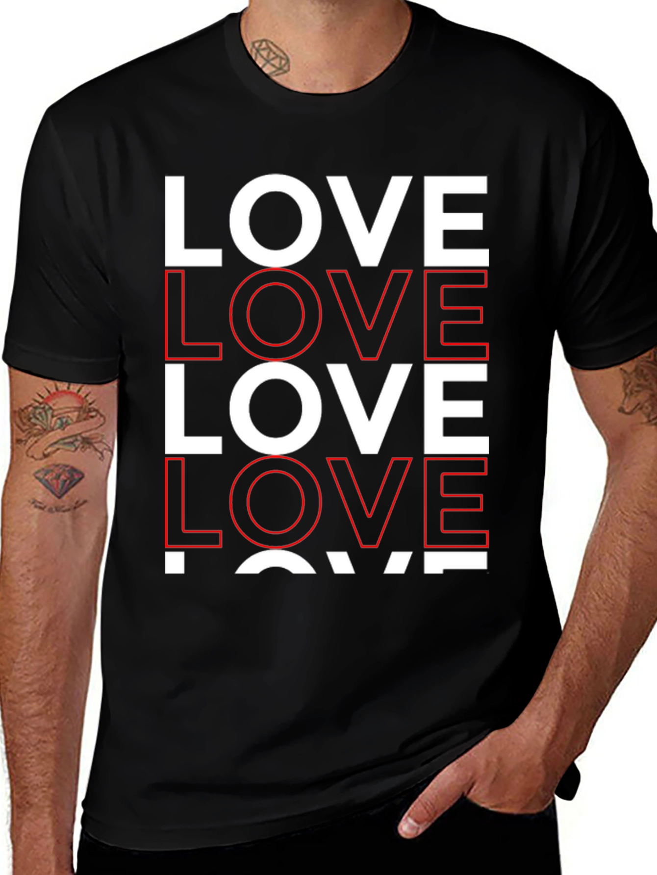 Variant 15 of Bold Love Graphic Tee - Classic Crew Neck