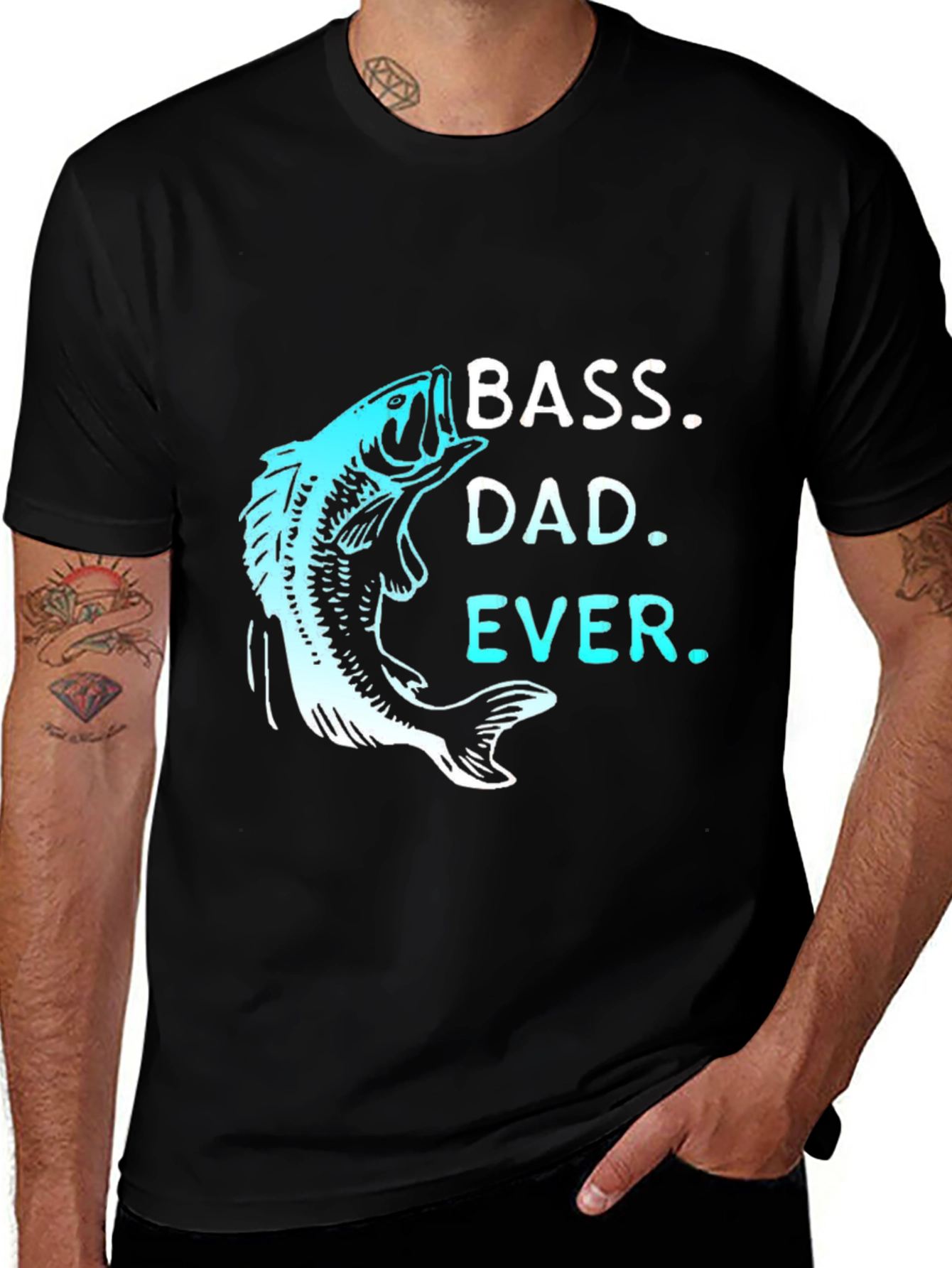 Variant 28 of Bass Dad Ever T-Shirt - Fishing Lover Gift