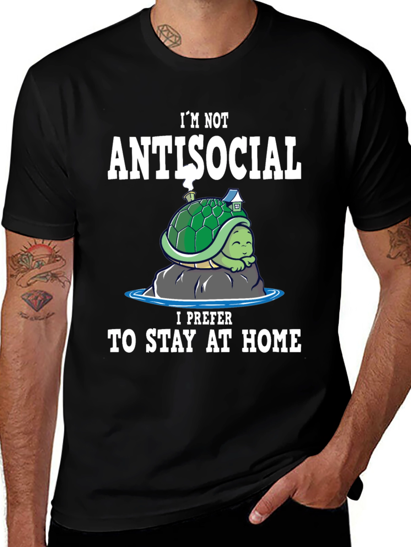 Variant 6 of Antisocial Turtle Homebody T-Shirt