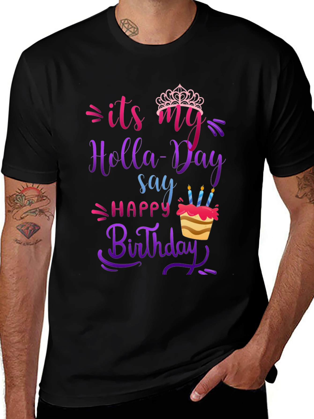 Variant 30 of Its My Holla-Day Birthday T-Shirt