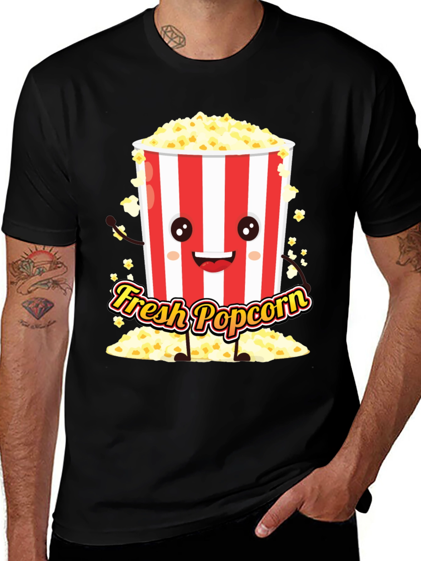 Variant 16 of Fresh Popcorn Graphic Tee - Movie Night Shirt