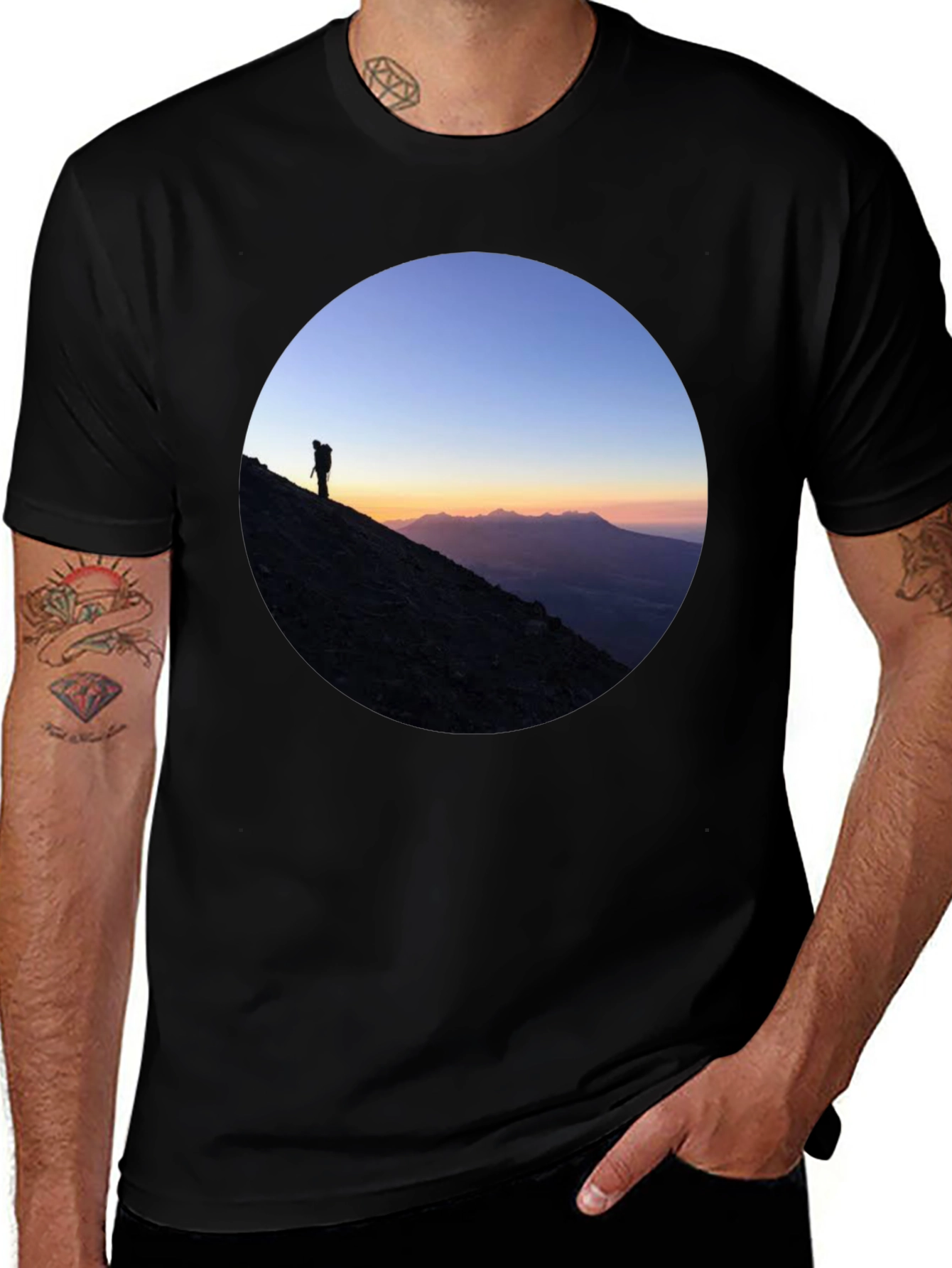 Variant 10 of Mountain Climber Sunset Graphic T-Shirt