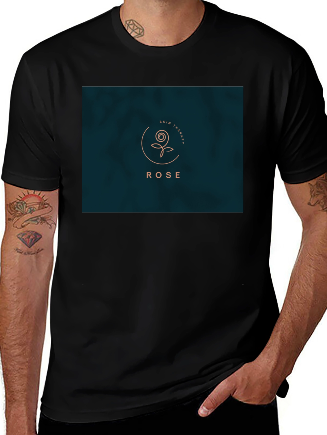 Variant 7 of Rose Skin Therapy Black Tee