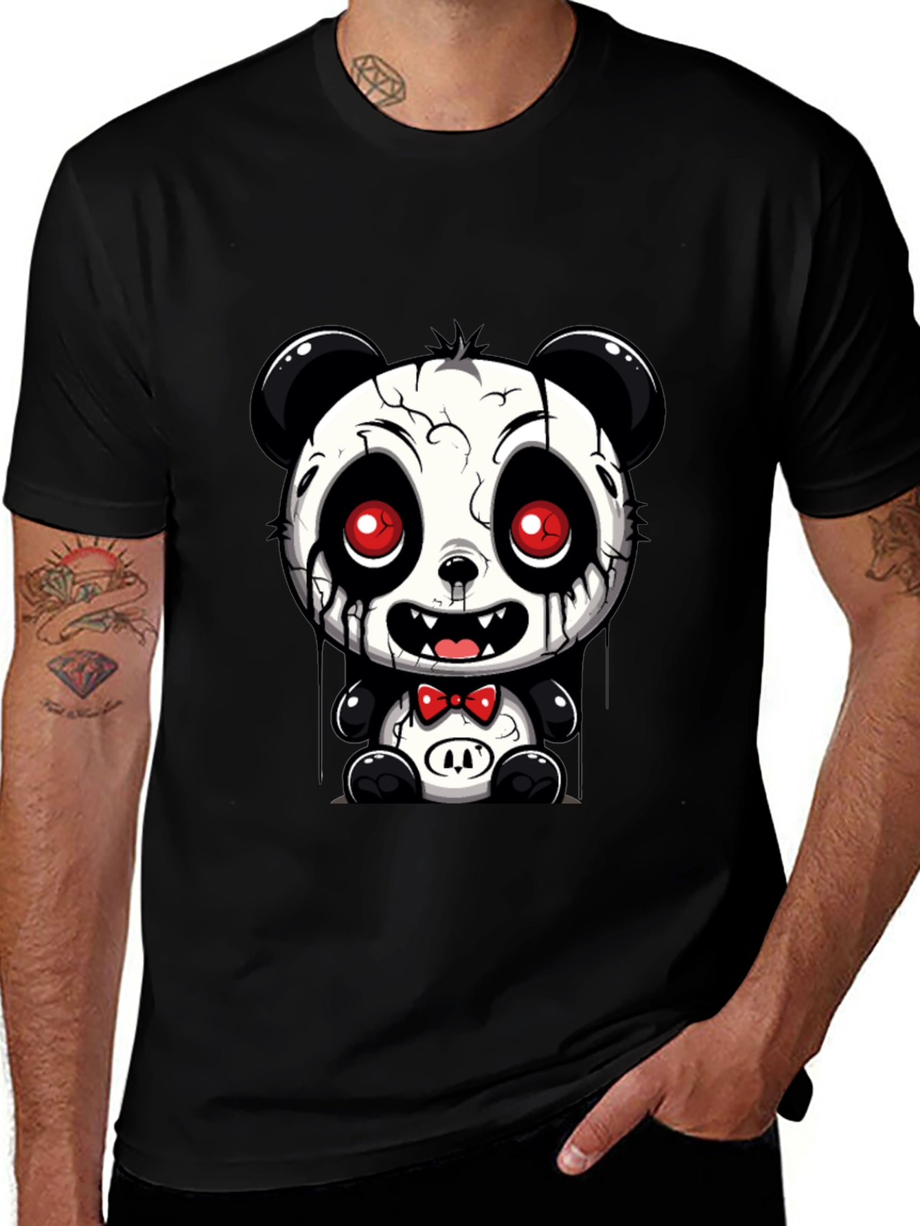 Variant 7 of Creepy Cute Panda T-Shirt - Dark Aesthetic