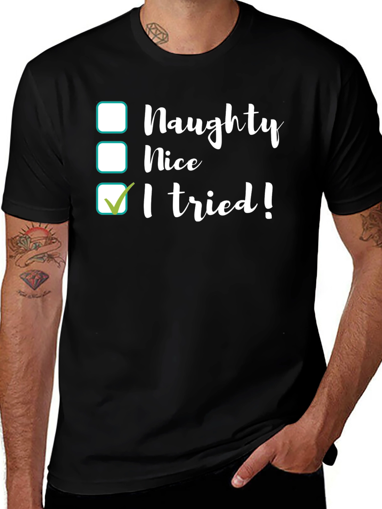 Variant 13 of Naughty Nice I Tried T-Shirt