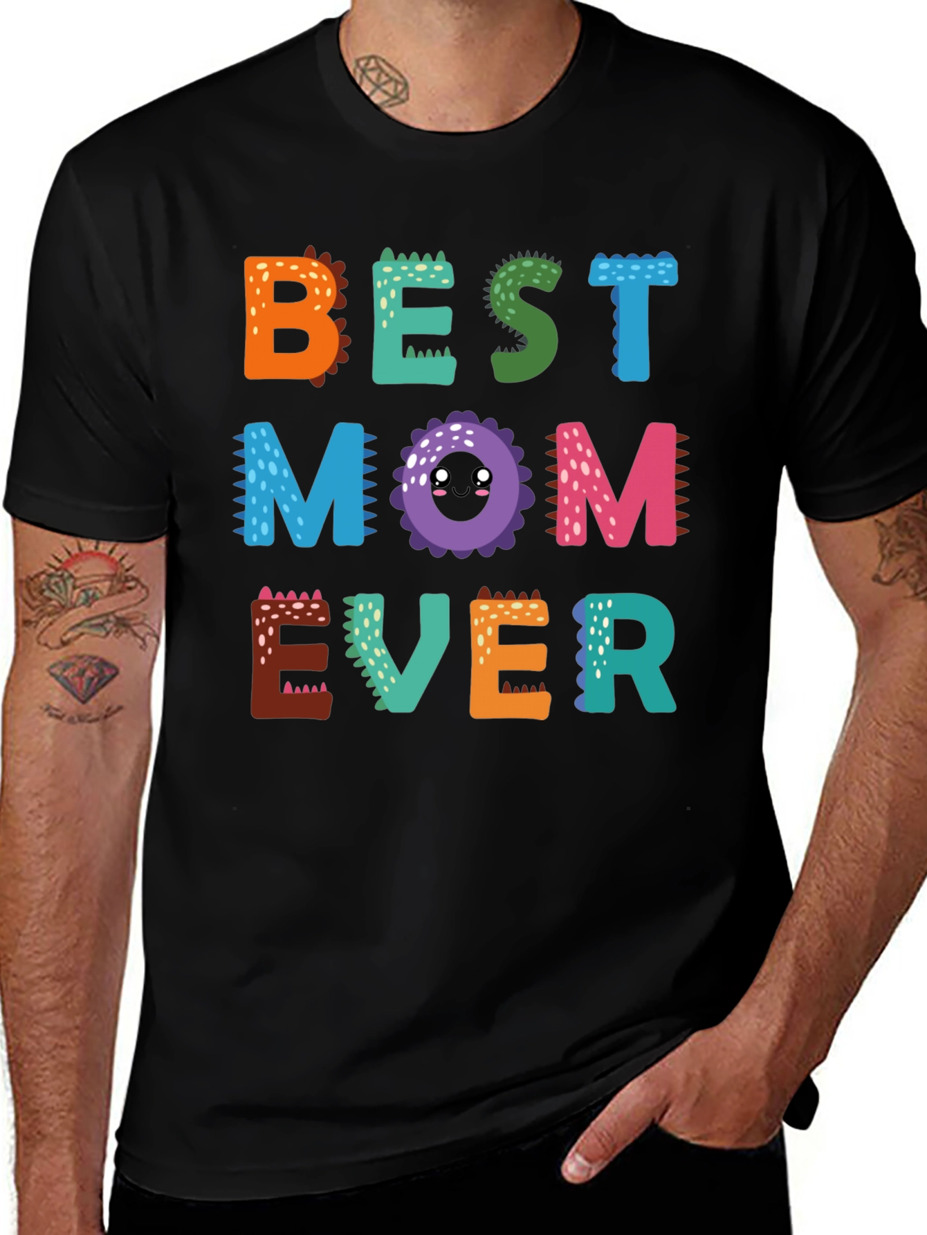 Variant 9 of Best Mom Ever Dinosaur Graphic T-Shirt