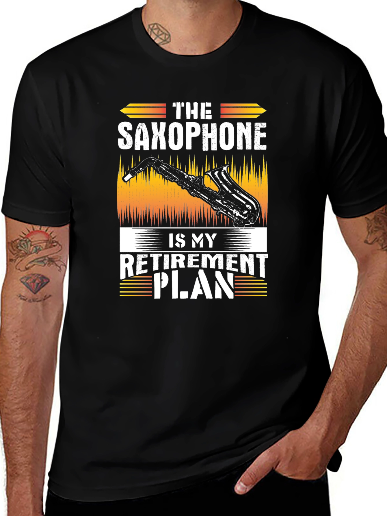 Variant 2 of Saxophone Retirement Plan T-Shirt - Musician Gift