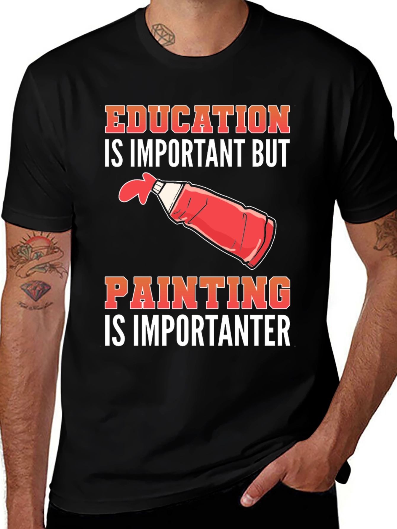 Variant 14 of Education vs Painting T-Shirt