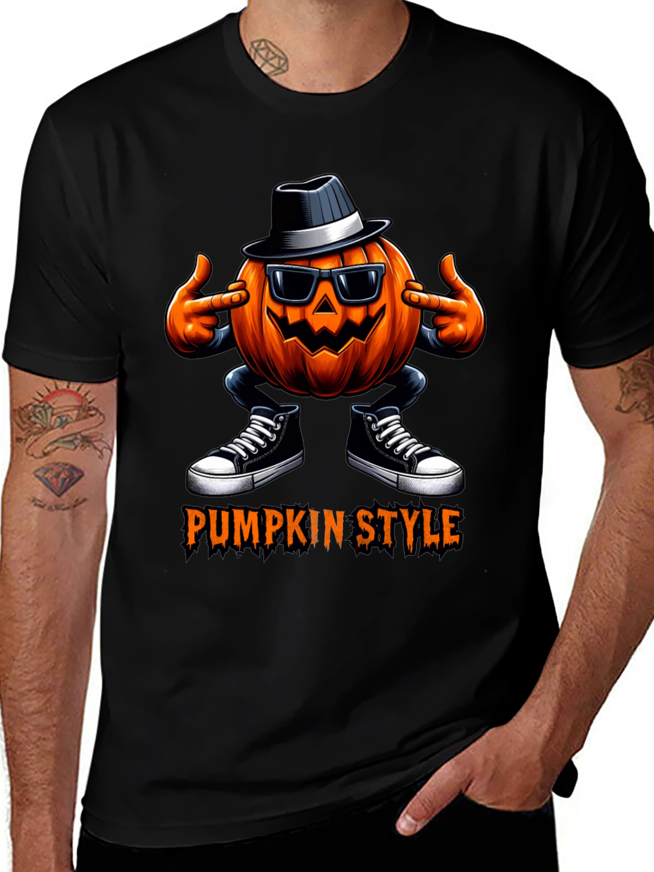 Variant 25 of Pumpkin Style Halloween T-Shirt