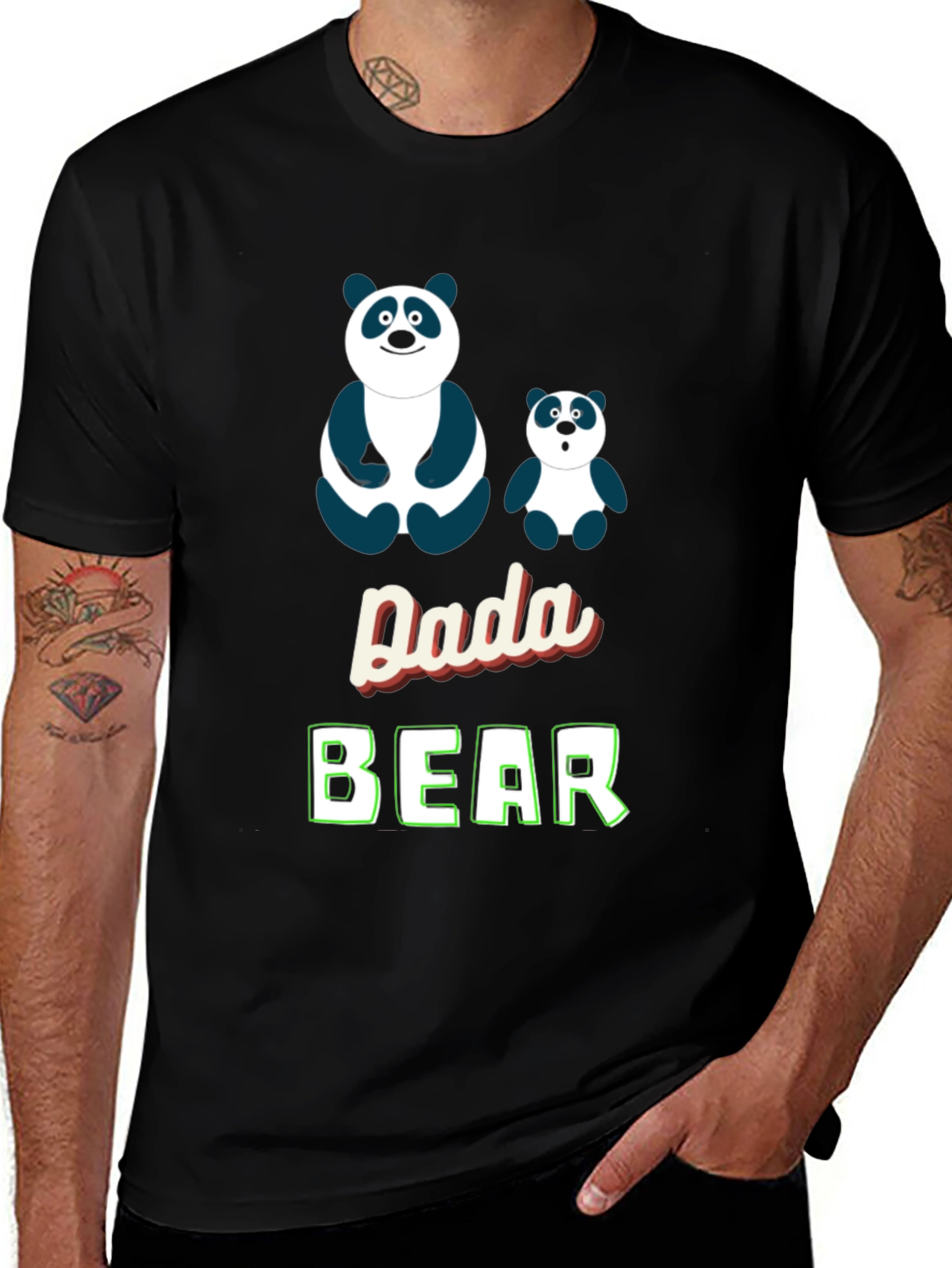 Dad and Child Panda Bear T-Shirt