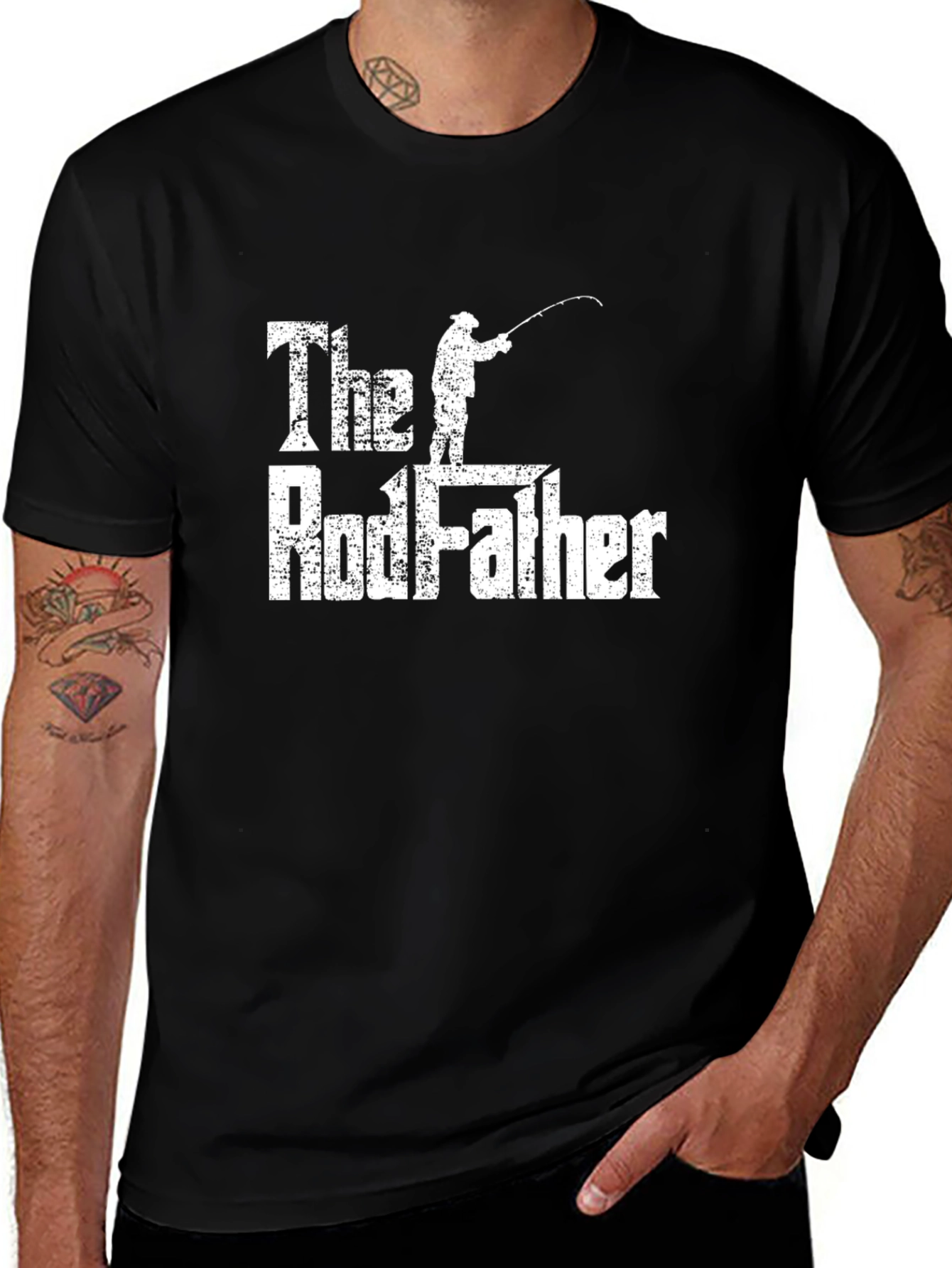 Variant 2 of The Rodfather Fishing T-Shirt
