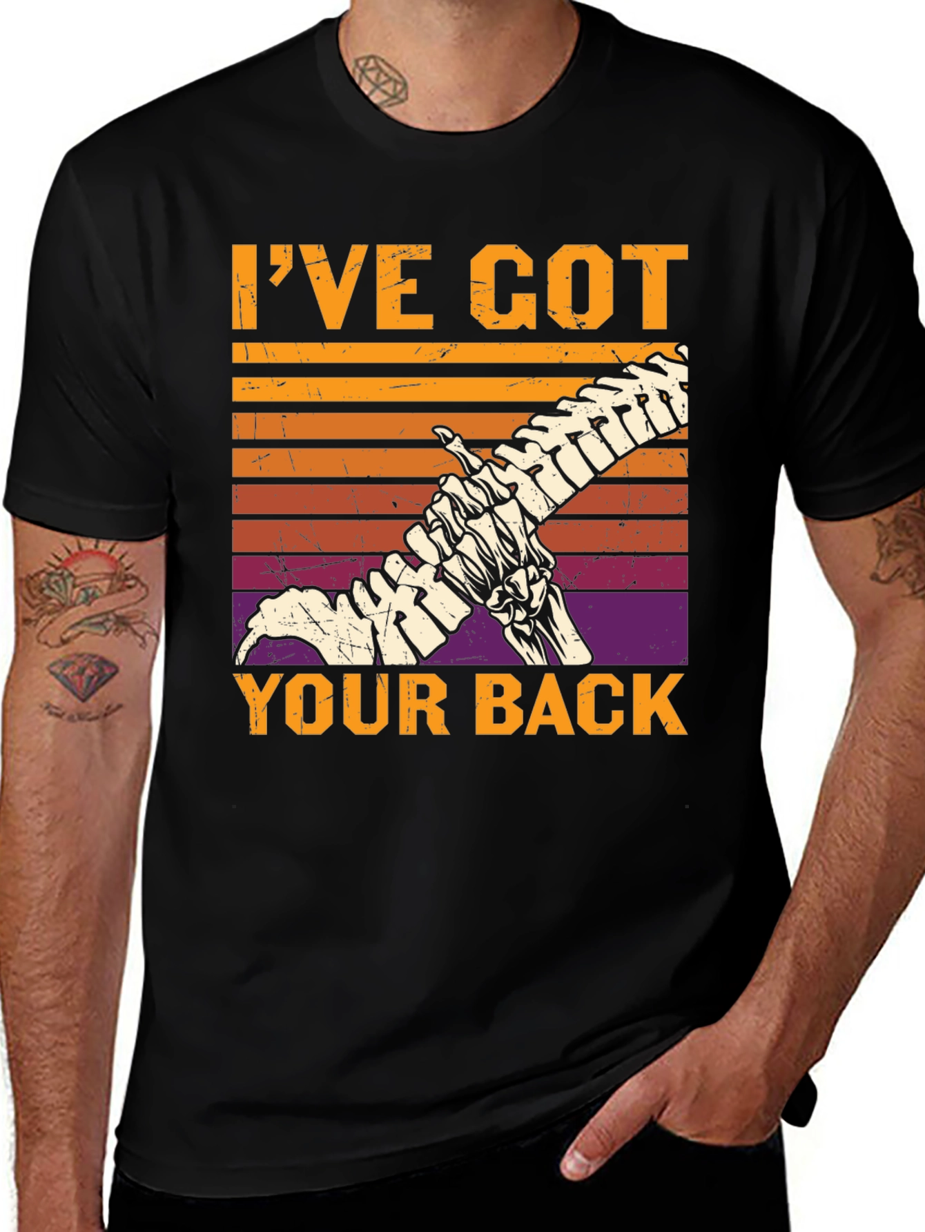 Variant 25 of I've Got Your Back Skeleton Graphic Tee