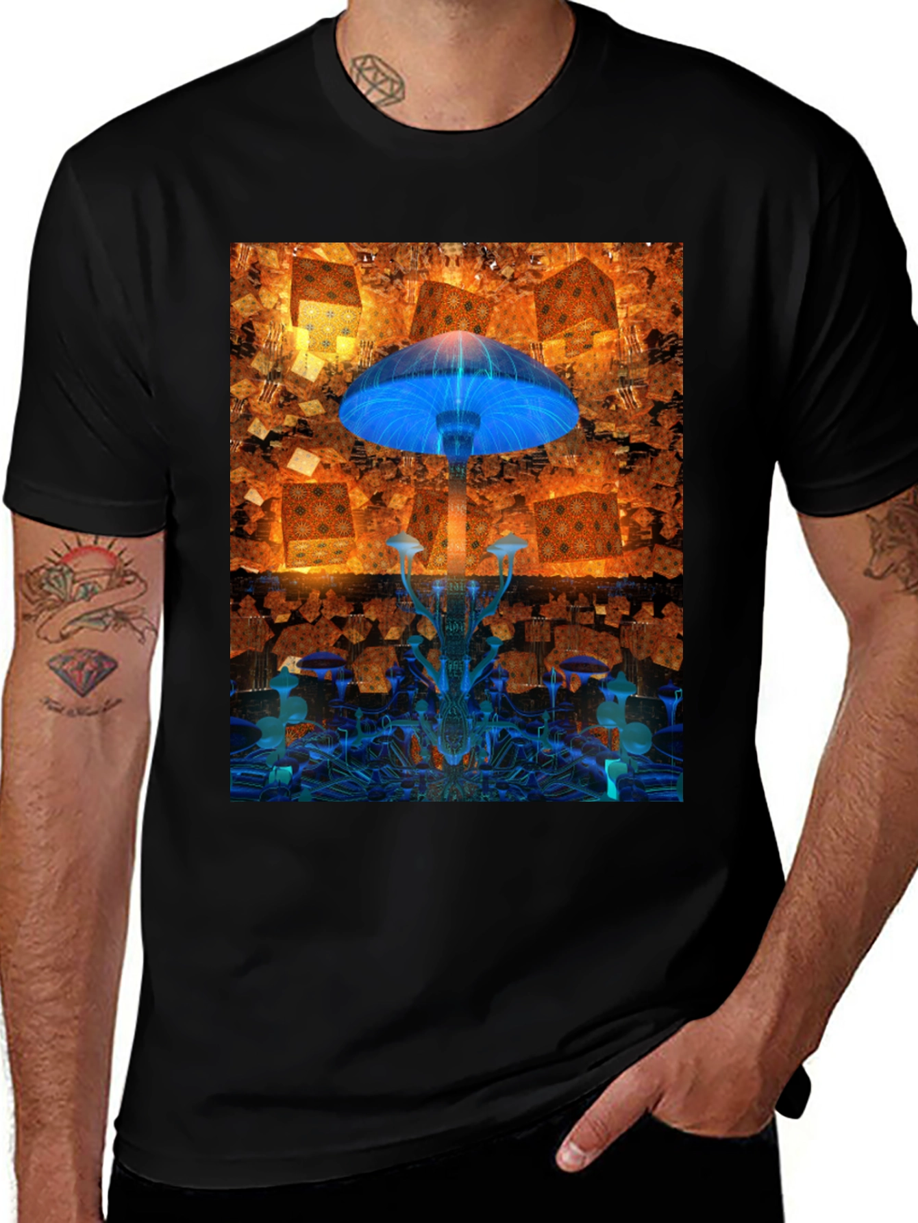 Variant 5 of Psychedelic Mushroom T-Shirt - Artistic Design