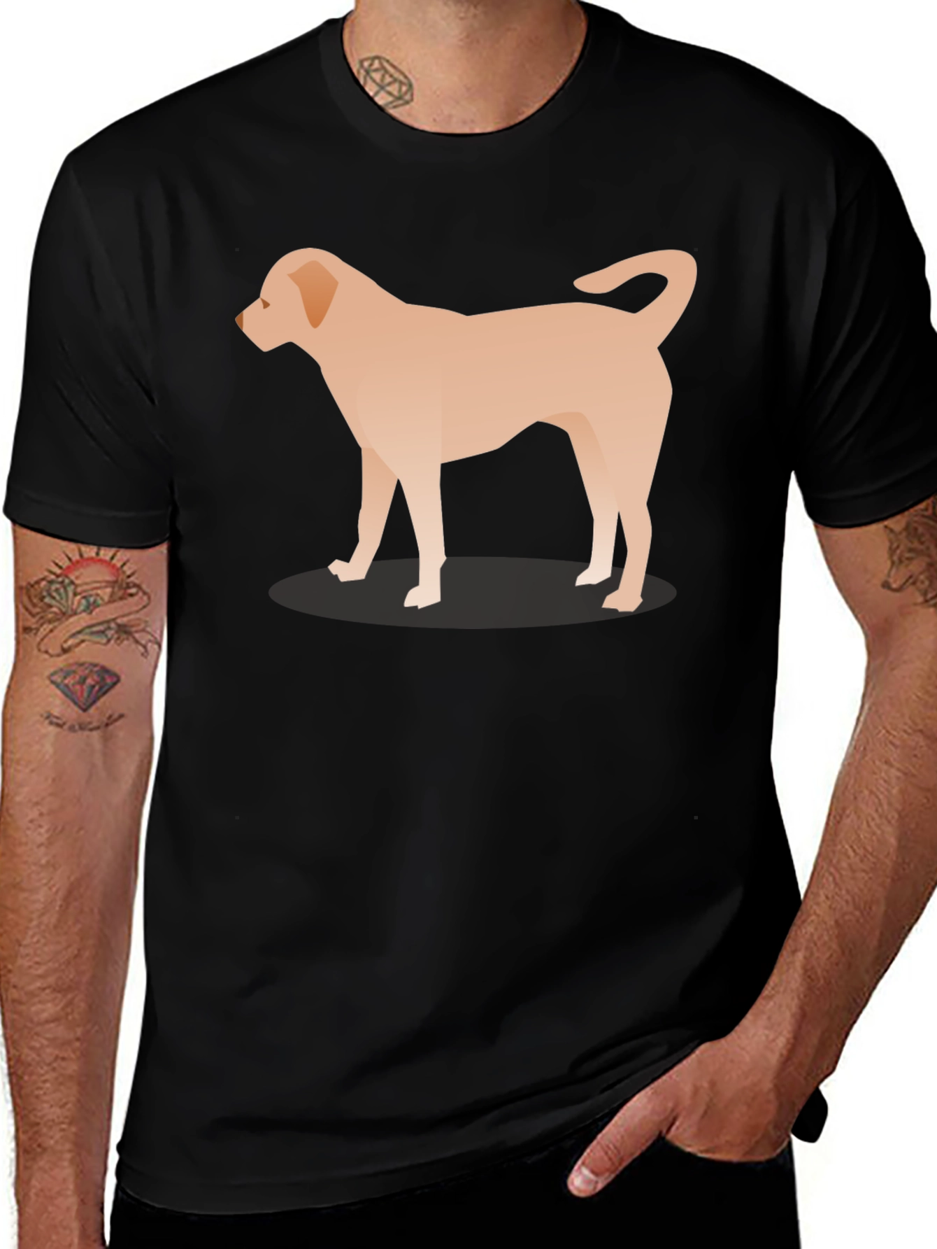 Variant 23 of Dog Graphic Tee - Black Unisex T-Shirt