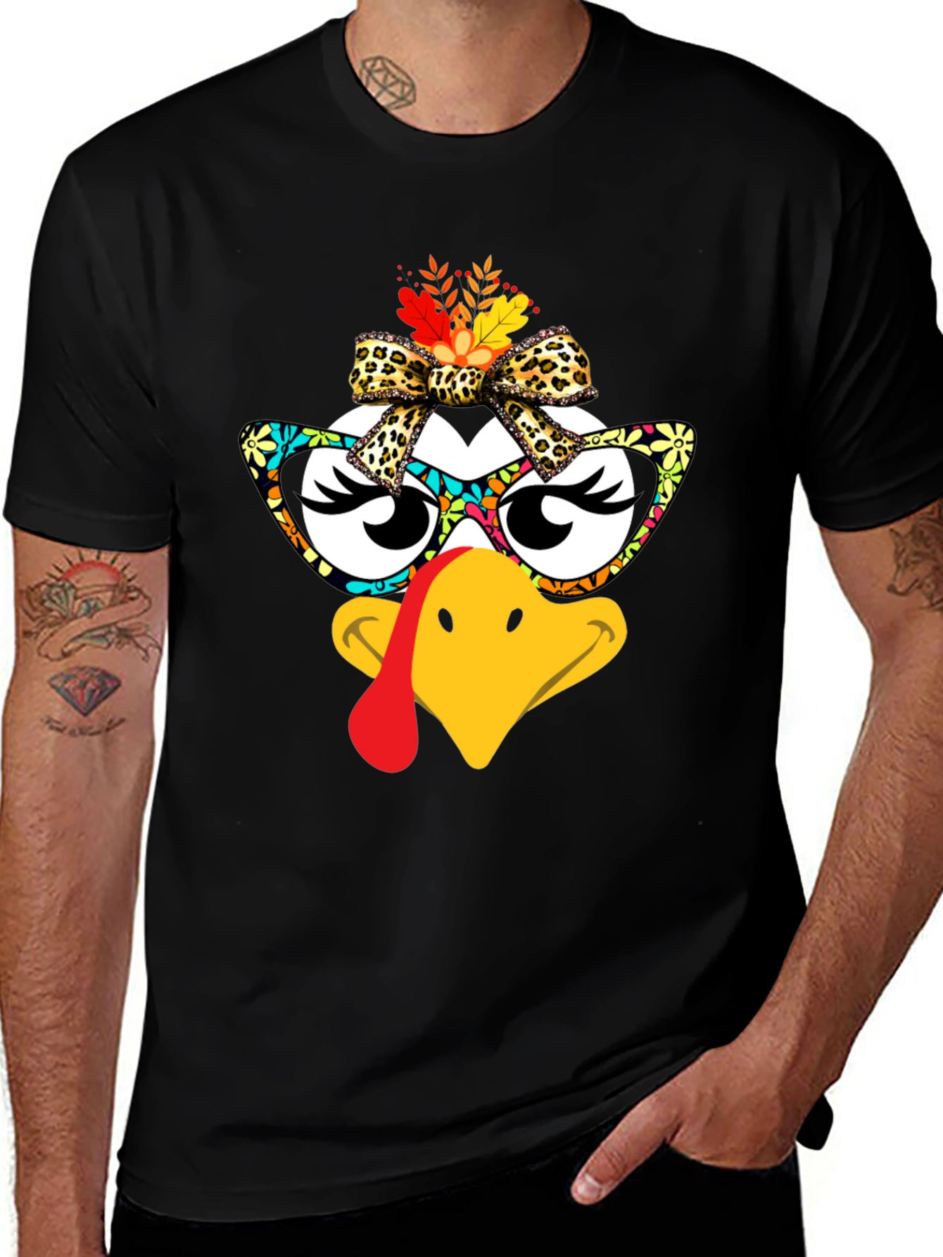 Variant 29 of Thanksgiving Turkey Face T-Shirt