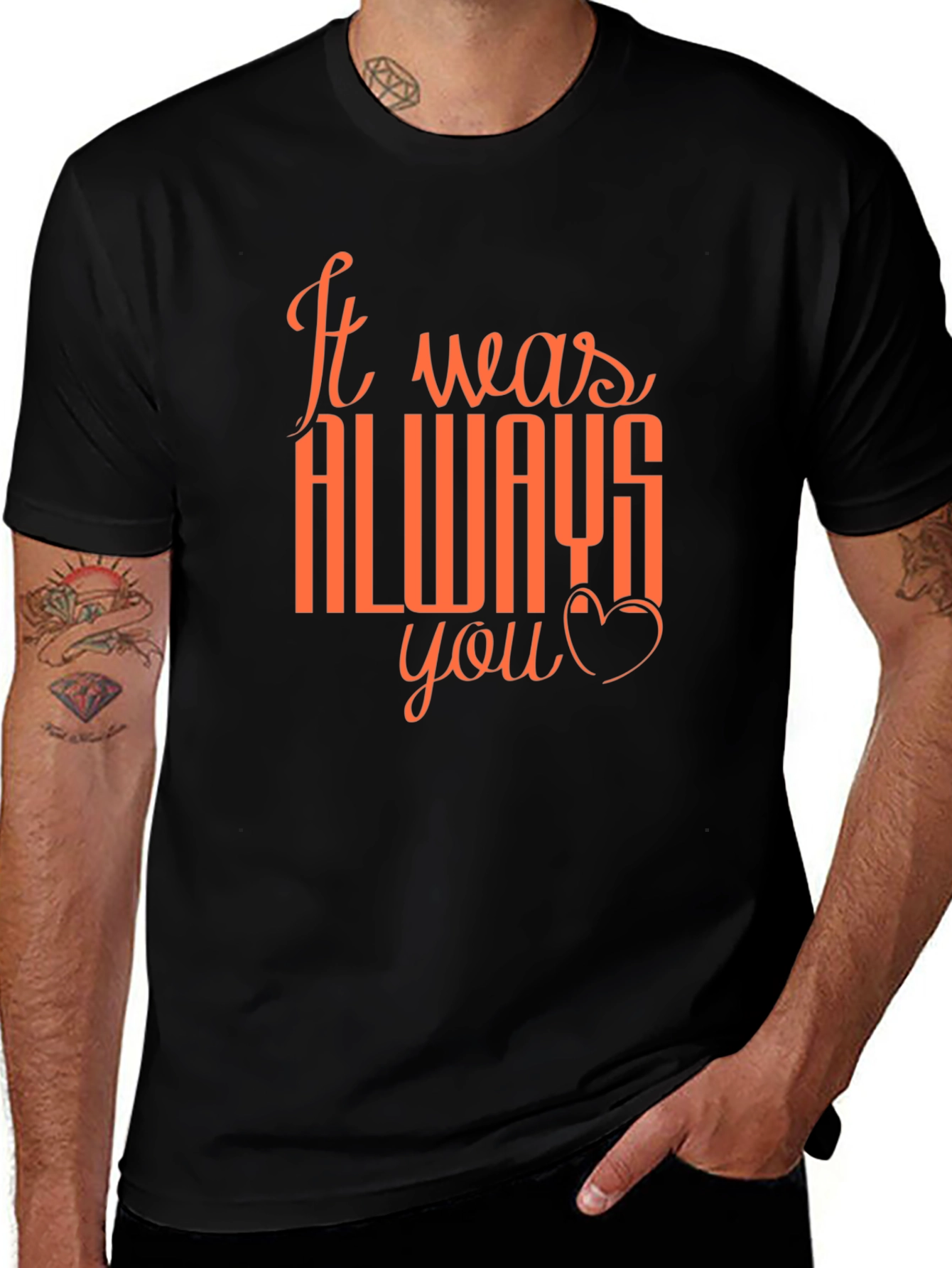 Variant 5 of Always You Graphic Tee - Soft Black Cotton