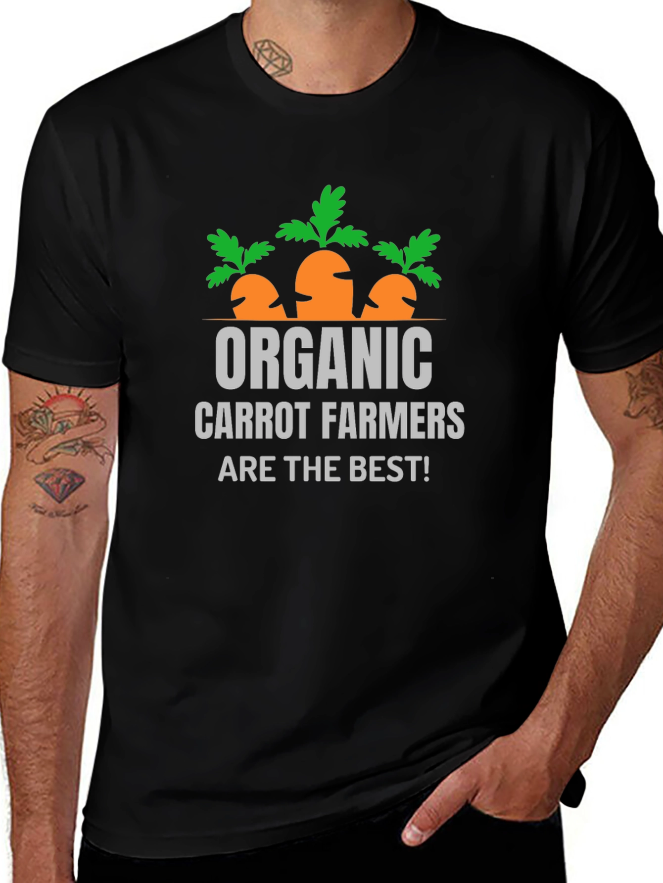 Organic Carrot Farmers T-Shirt - Black