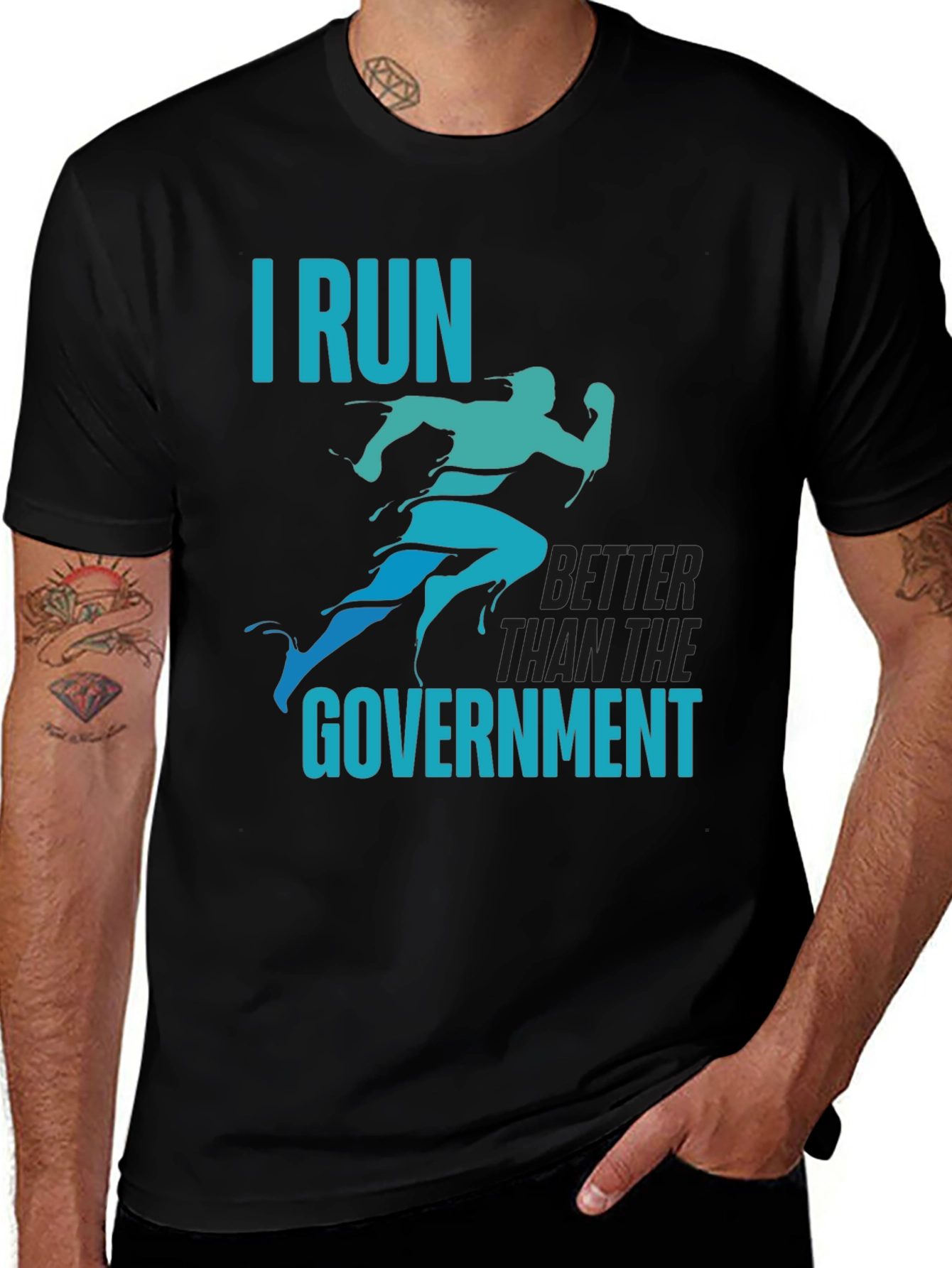 Variant 23 of I Run Better Than the Government Graphic Tee