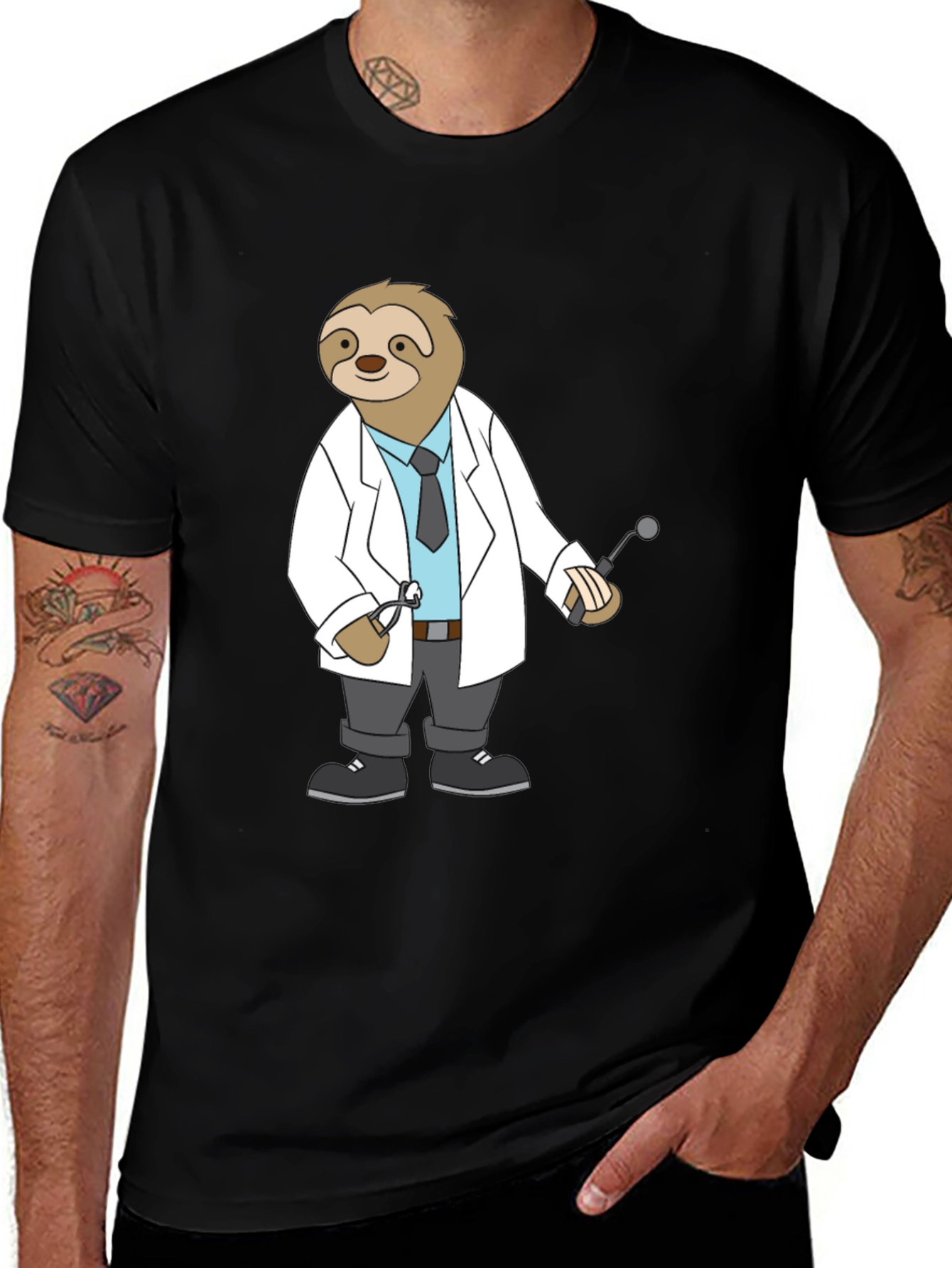 Variant 6 of Sloth Doctor T-Shirt - Cute Cartoon Dentist Tee