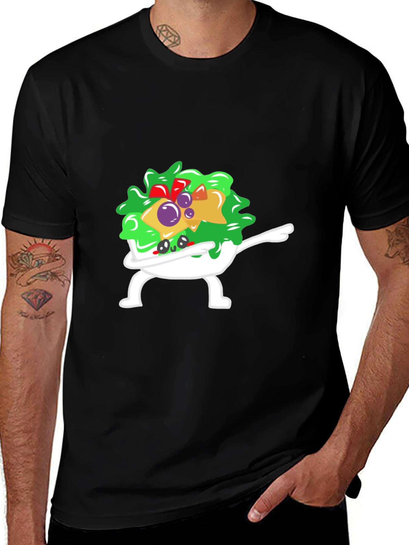 Variant 27 of Dabbing Salad T-Shirt - Funny Foodie Tee